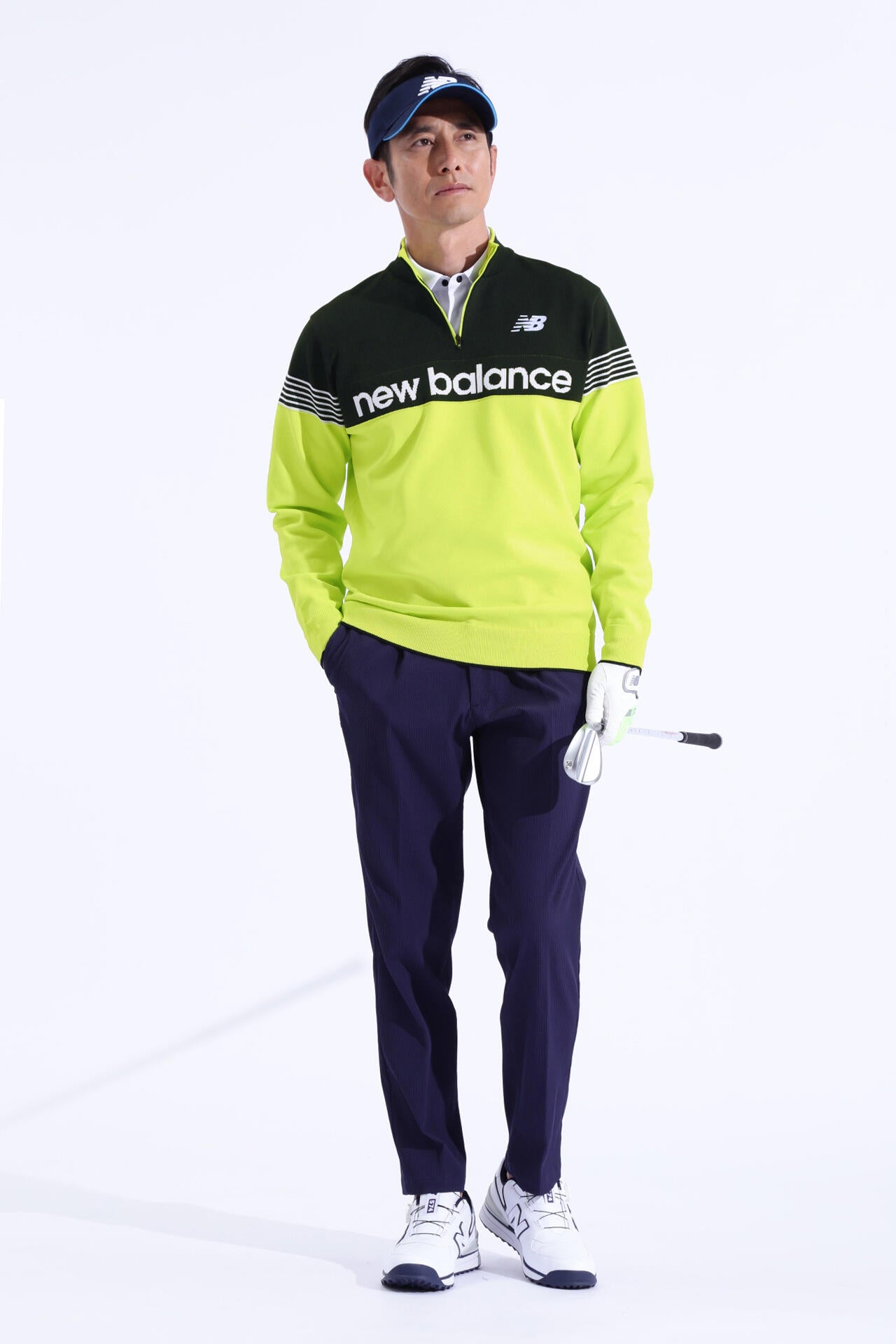 ハーフジップ スタンドネック ニット プルオーバー (MENS WORLD) | new