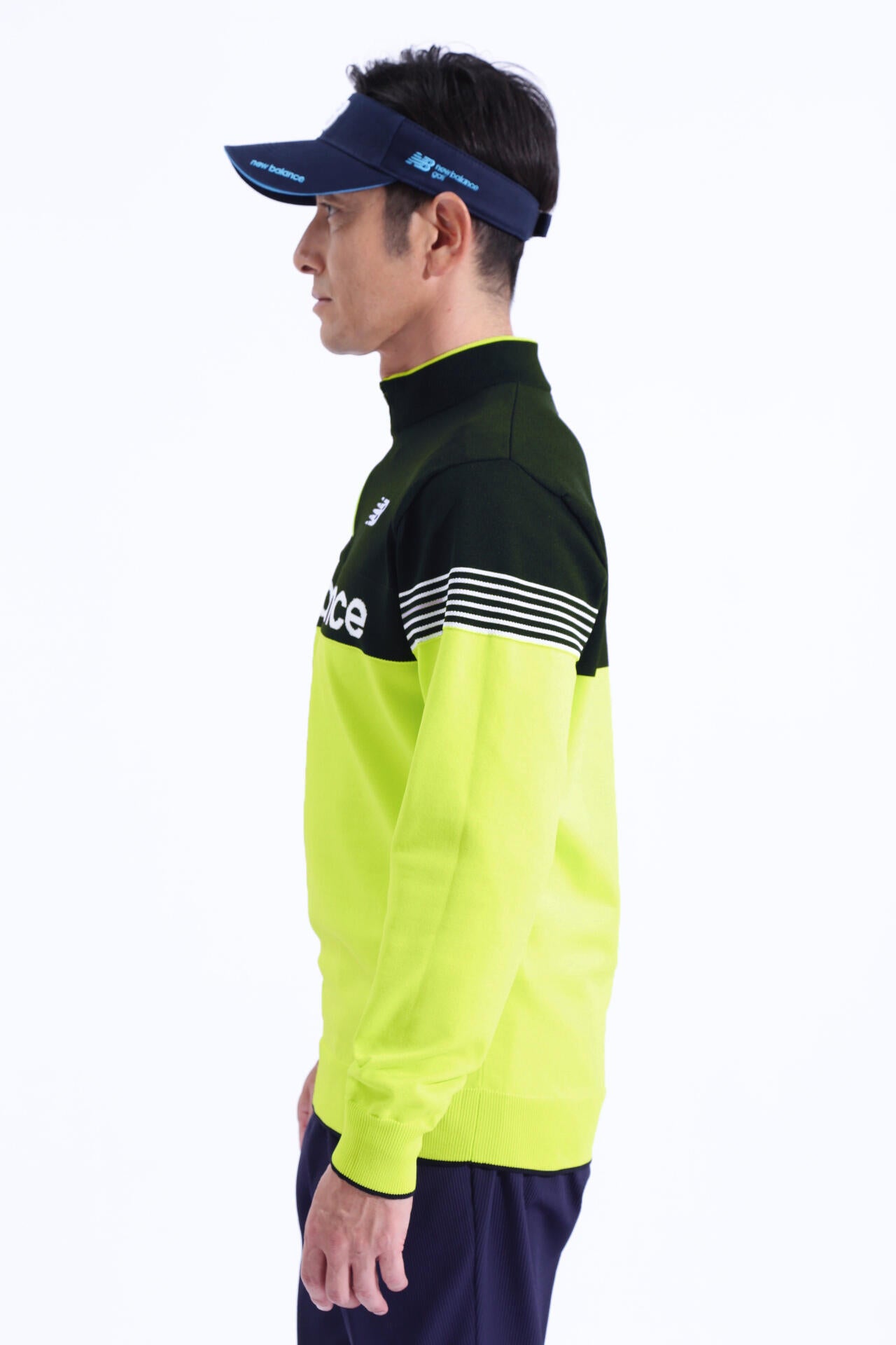 ハーフジップ スタンドネック ニット プルオーバー (MENS WORLD) | new