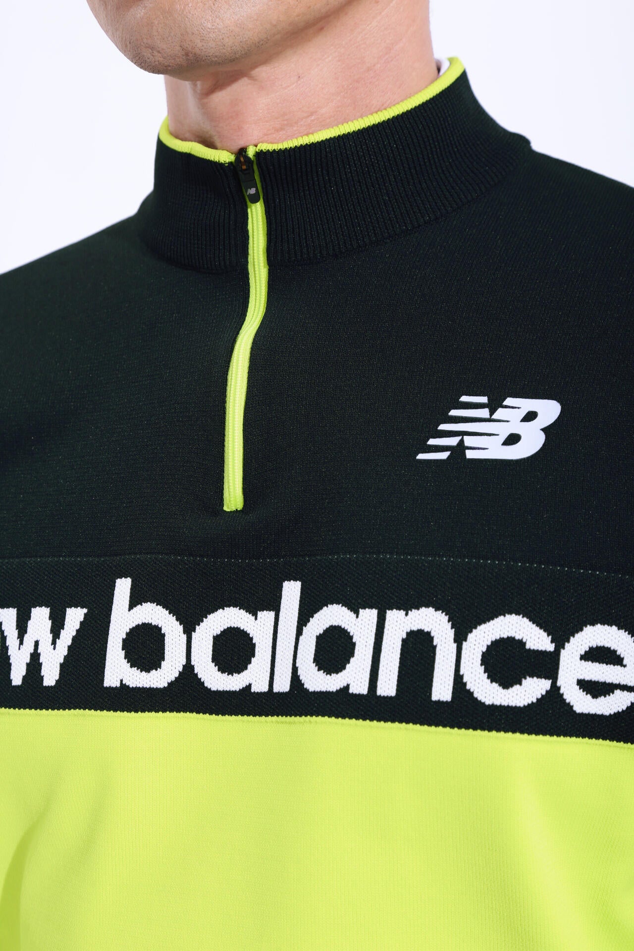 ハーフジップ スタンドネック ニット プルオーバー (MENS WORLD) | new