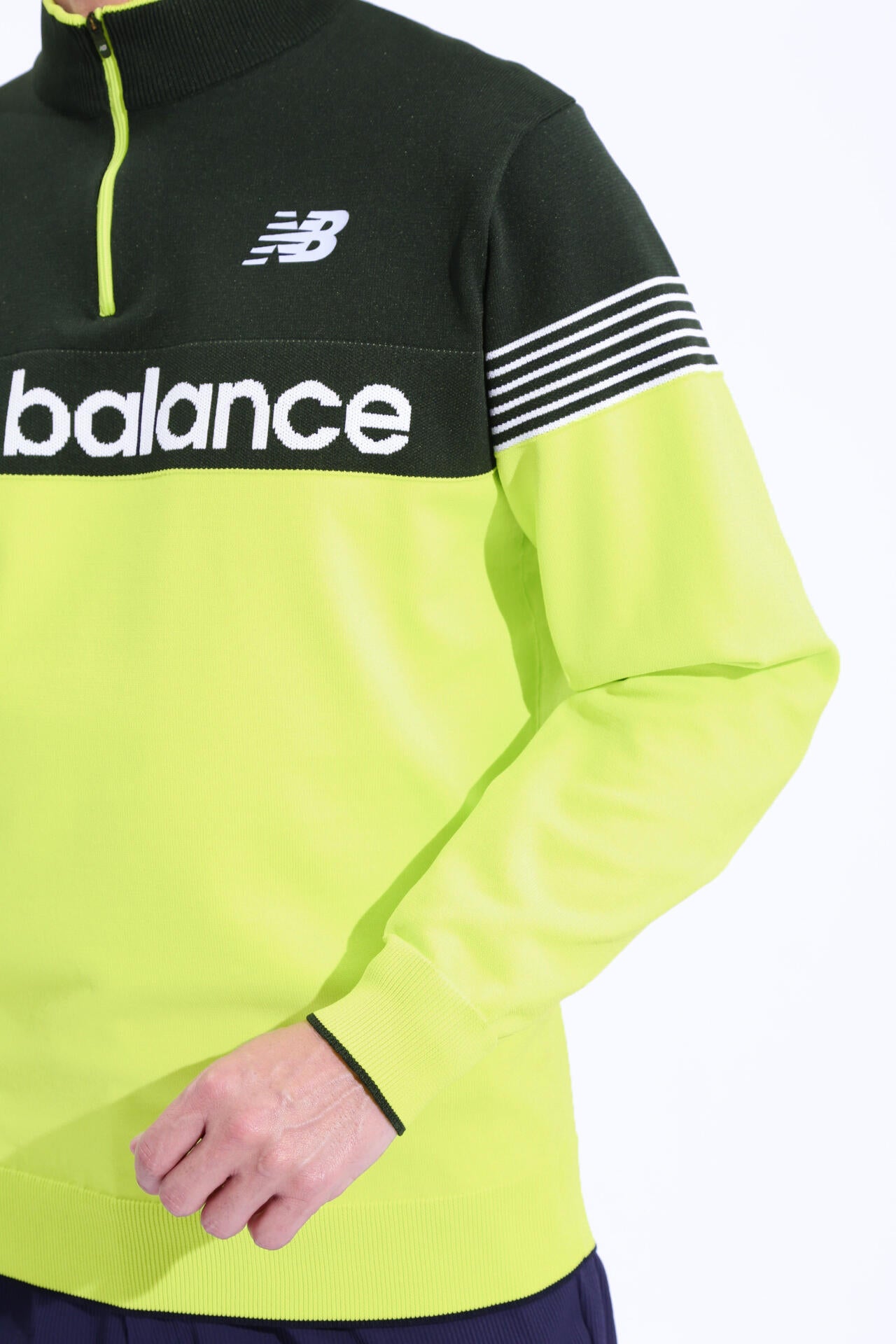 ハーフジップ スタンドネック ニット プルオーバー (MENS WORLD) | new