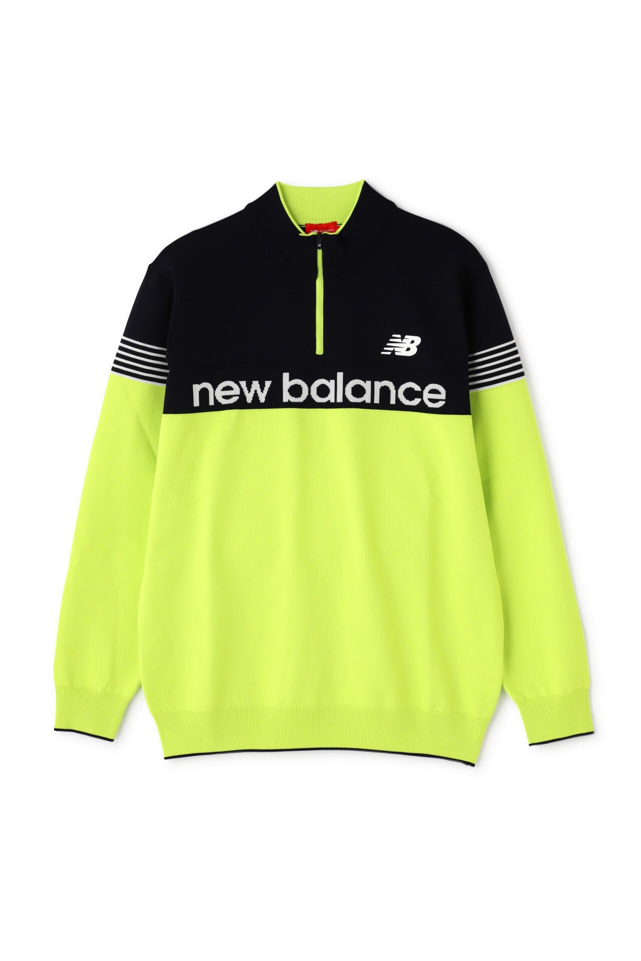極美品newbalanceGOLF ニューバランスゴルフ ハーフジップ フリース ハーフジップ スタンドネック ニット プルオーバー (MENS WORLD) | new