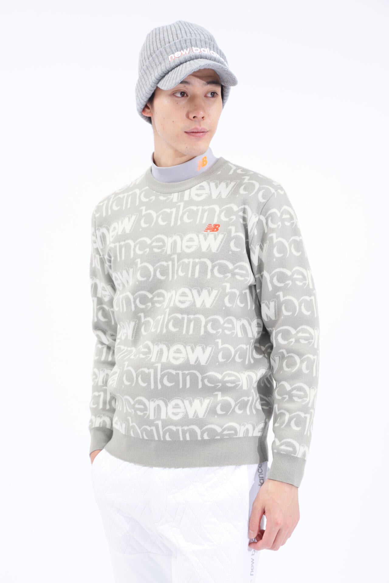 遠赤外線蓄熱保温 クルーネック ニット プルオーバー (MENS SPORT