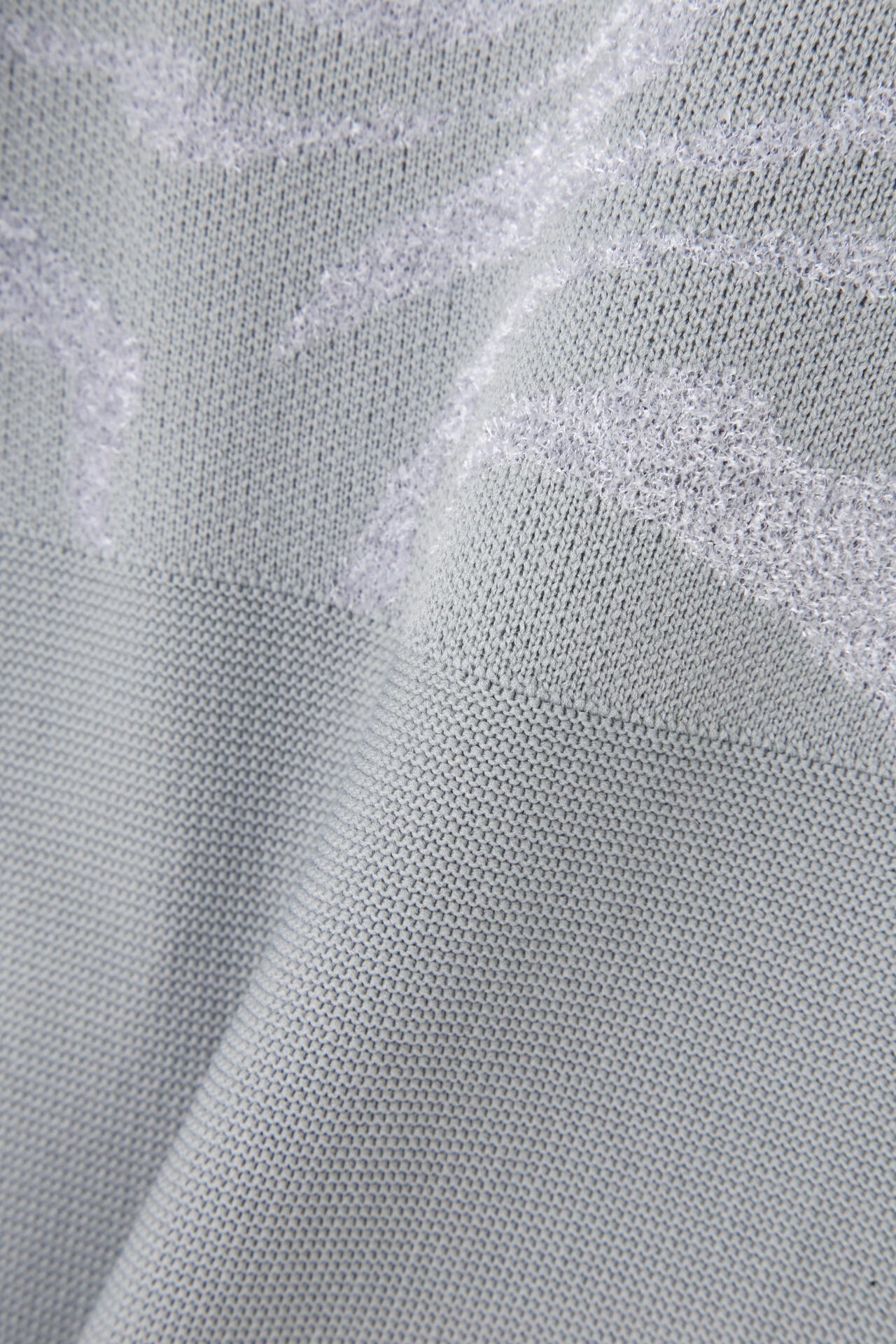 直営店舗限定】マーブル柄×ガーター編み クルーネック ニット プル