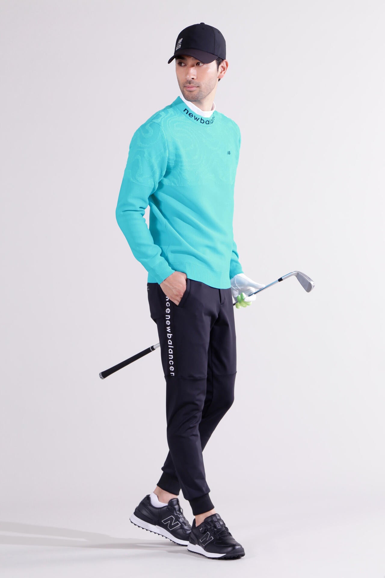 直営店舗限定】マーブル柄×ガーター編み クルーネック ニット プル