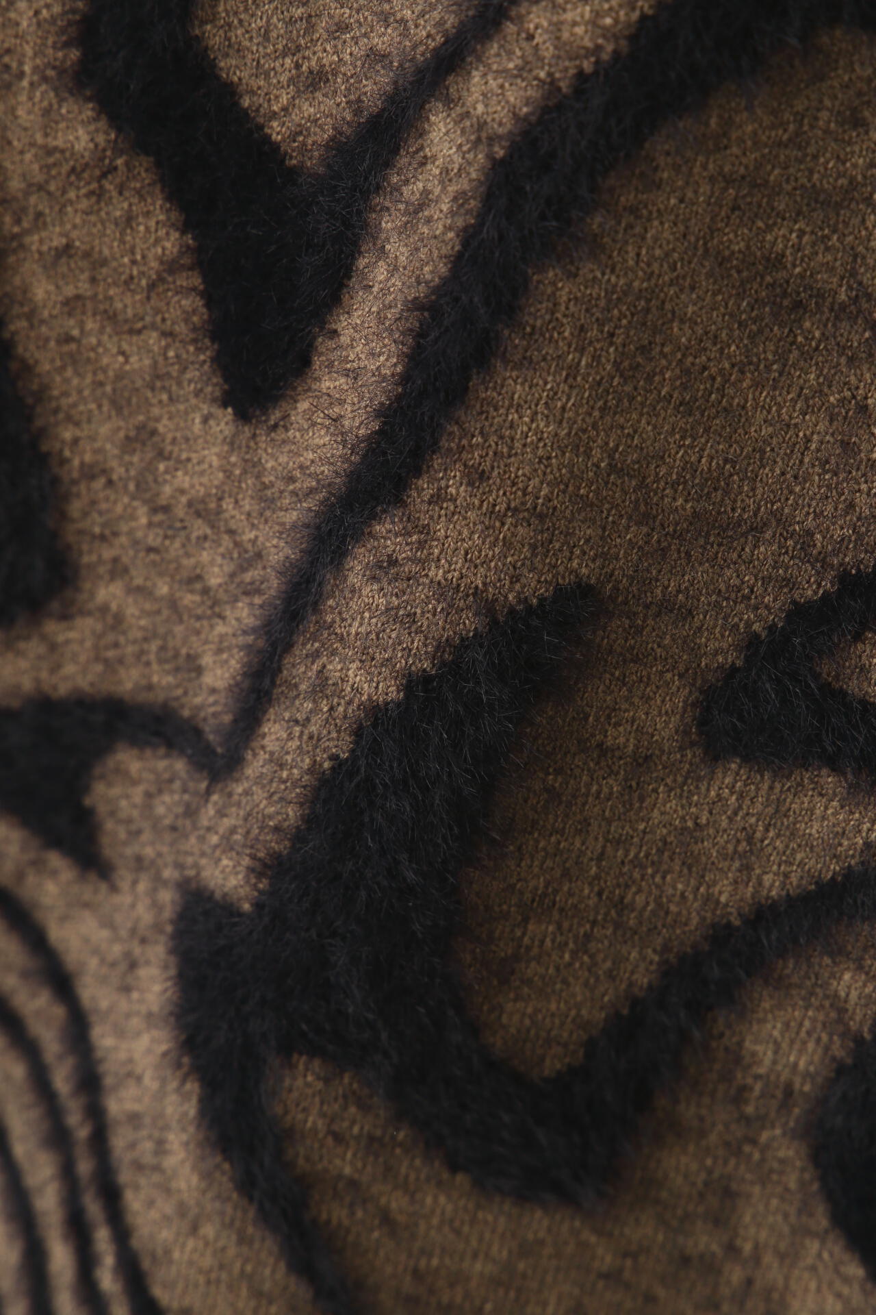 【直営店舗限定】マーブル柄 モックネック ニット プルオーバー (MENS)