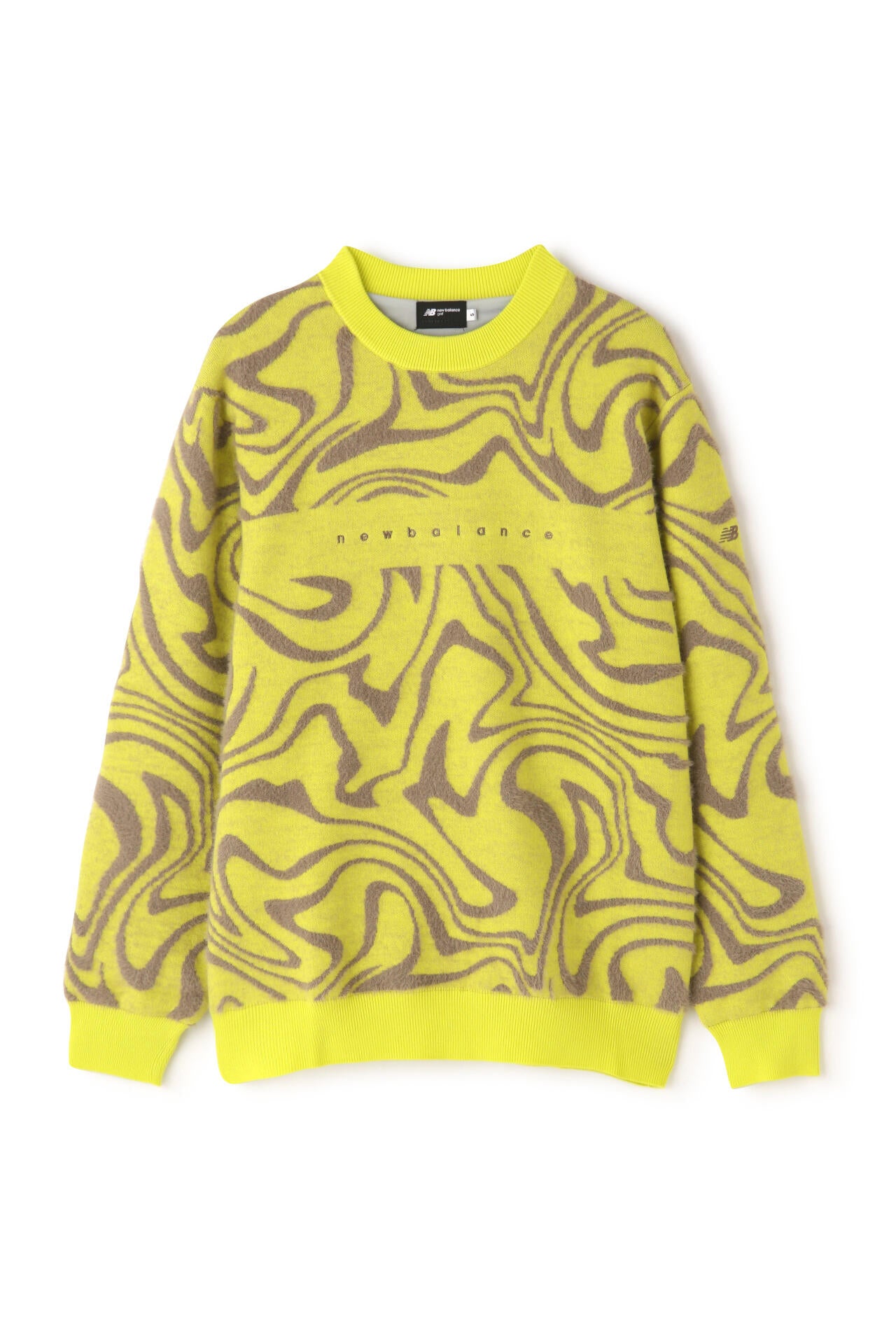 【直営店舗限定】マーブル柄 モックネック ニット プルオーバー (MENS)