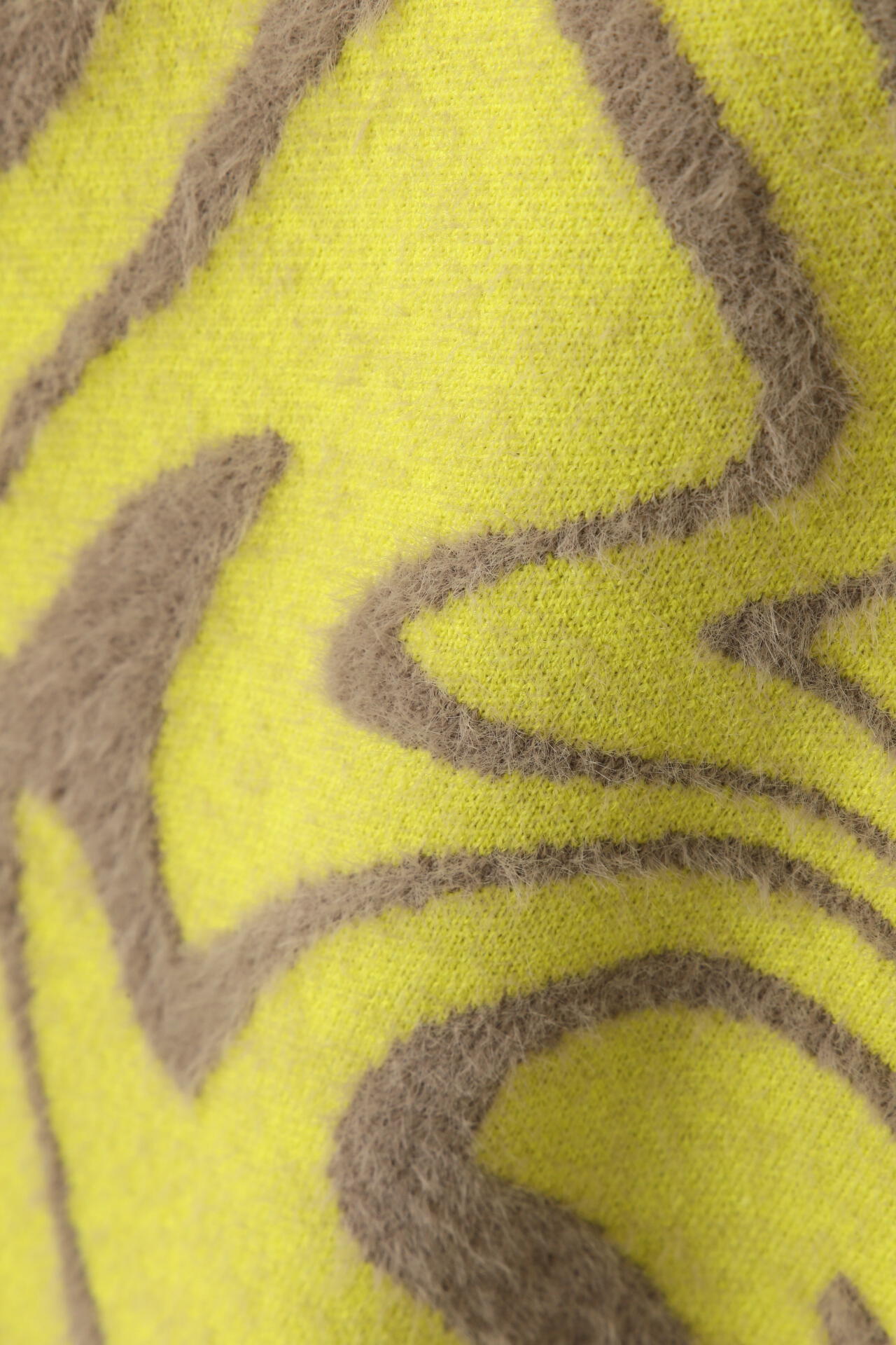 【直営店舗限定】マーブル柄 モックネック ニット プルオーバー (MENS)