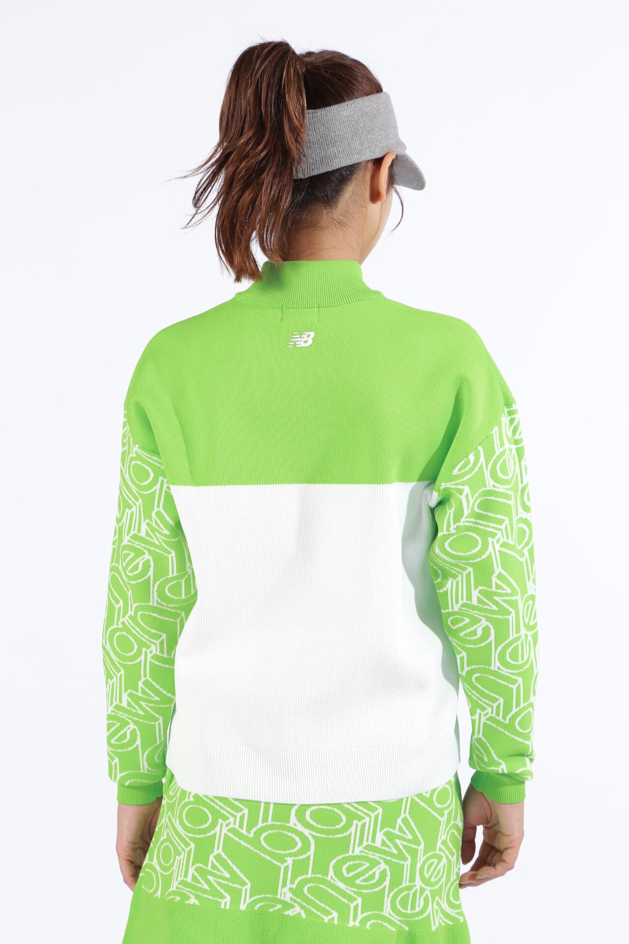 スタンディングロゴ モックネック ニット プルオーバー (WOMENS SPORT