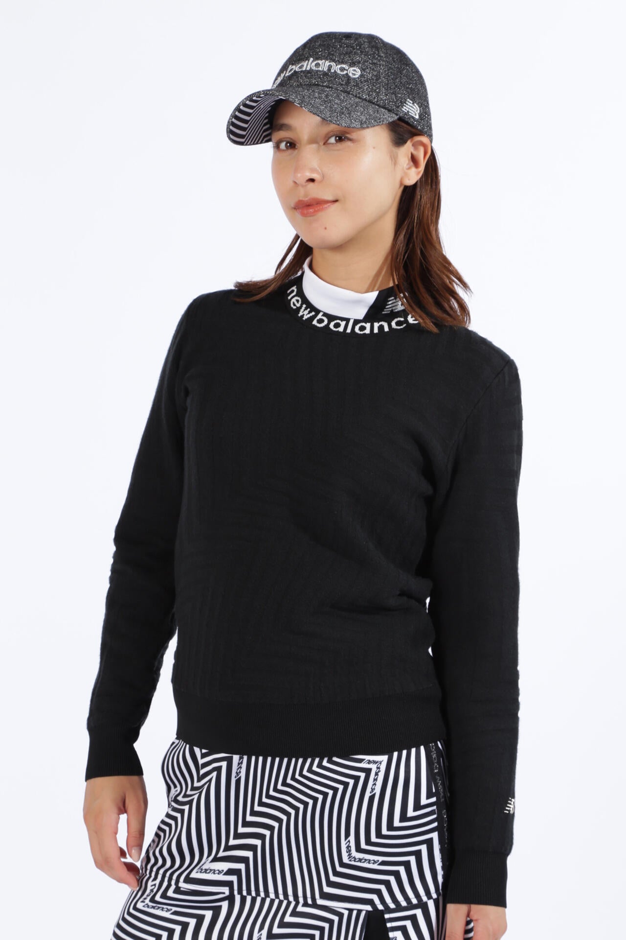 ゼブラ柄 クルーネック ニット プルオーバー (WOMENS SPORT) | new