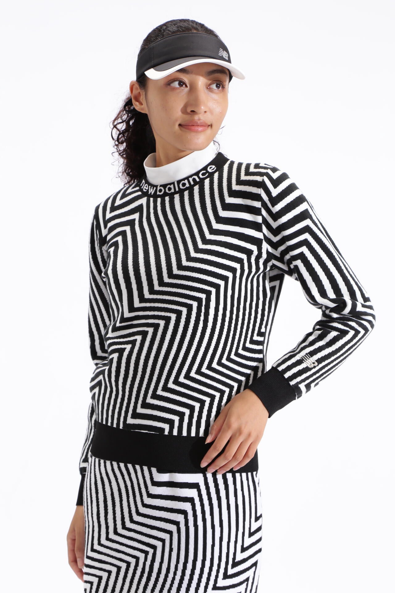 ゼブラ柄 クルーネック ニット プルオーバー (WOMENS SPORT) | new