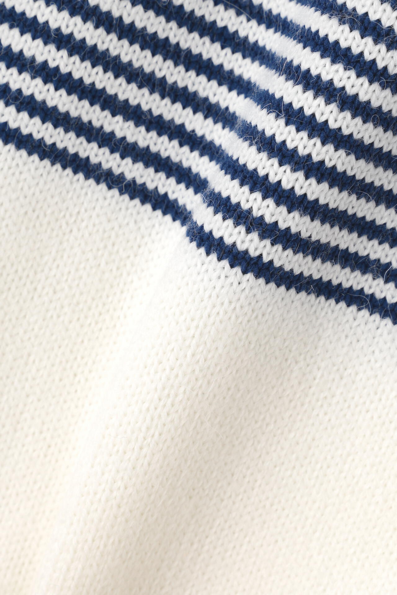 ボーダー×スパイダーウェブ 蓄熱保温 フルジップ ニット ブルゾン (MENS SPORT)