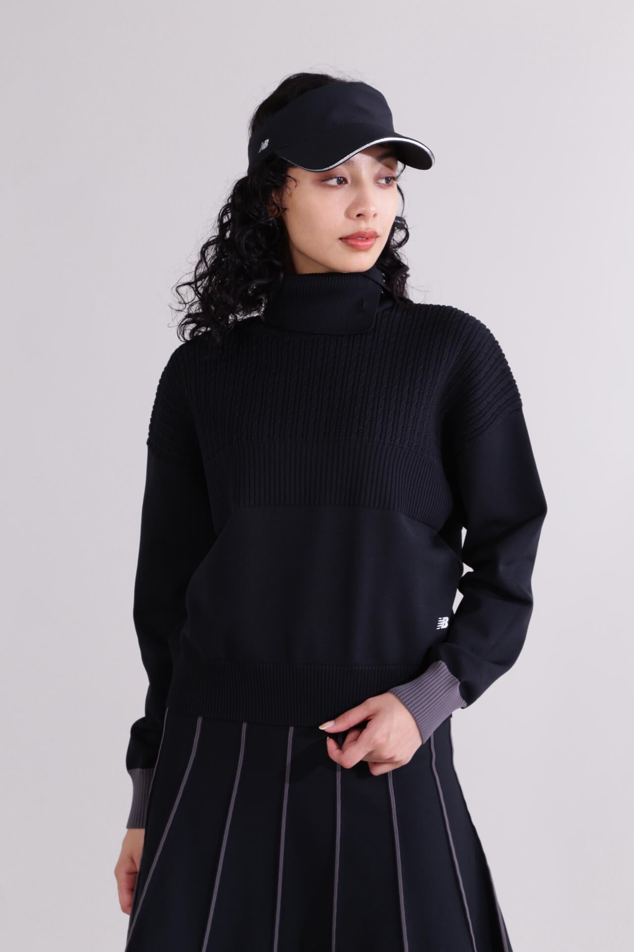 new balance ゴルフ　タートルネックニット　ブラック　サイズ5 直営店舗限定】タートルネック ニット プルオーバー (WOMENS) | new