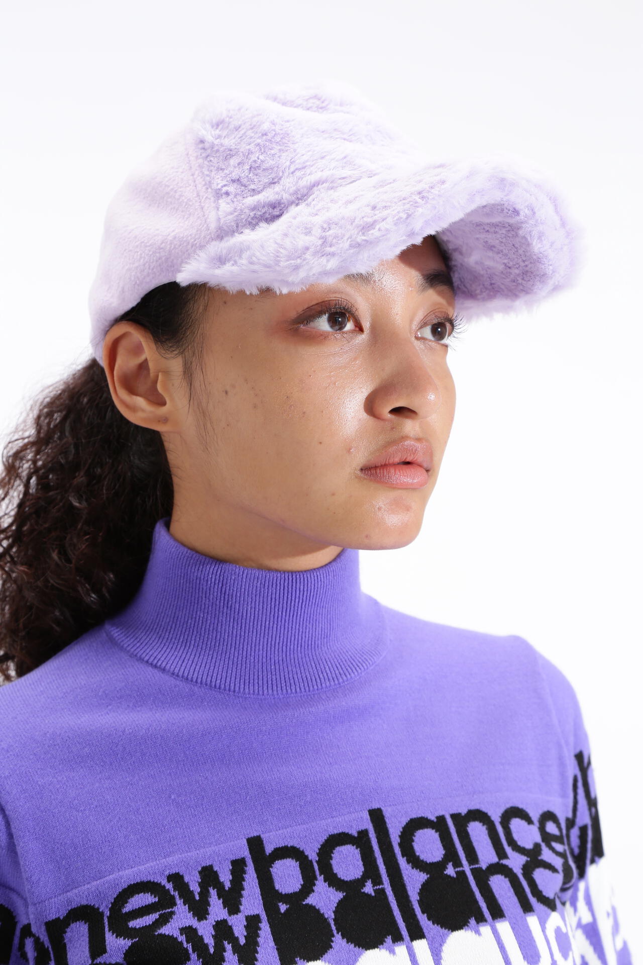 フェイクファー×フリース 5パネルキャップ (WOMENS SPORT)