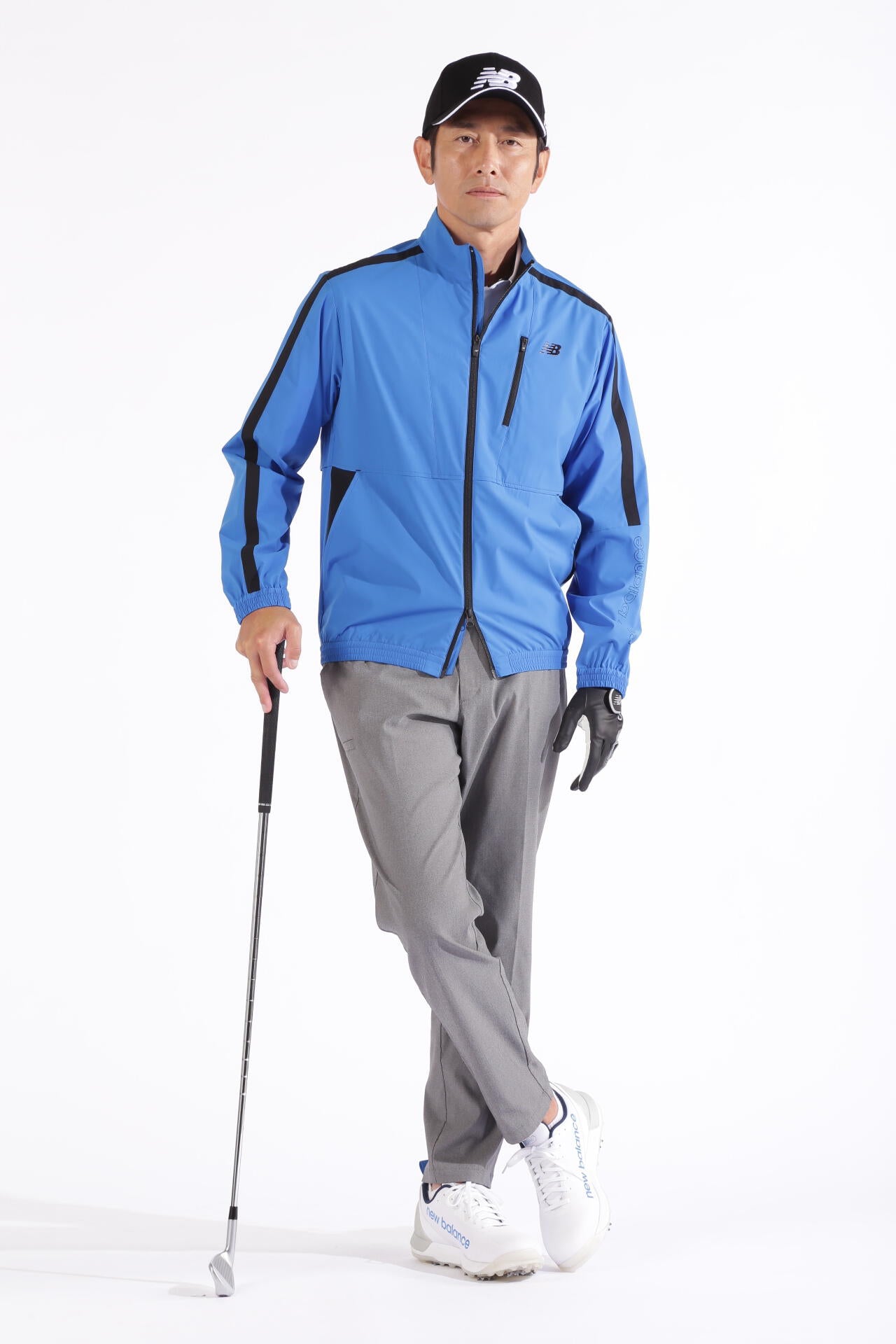 ゴルフ new balanceゴルフ撥水ジップアップブルゾン春夏防風伸縮性