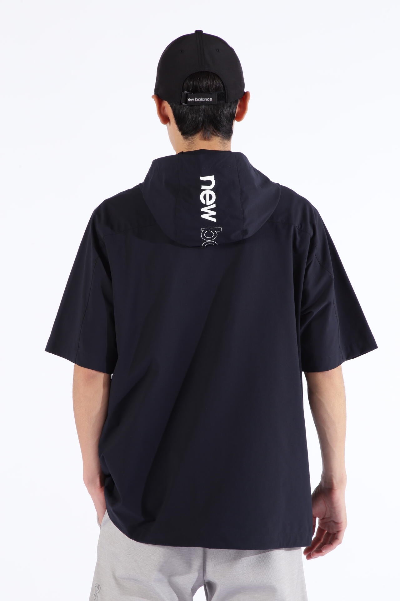 ストレッチ 撥水 ハーフジップ プルオーバー フーディー (MENS SPORT)