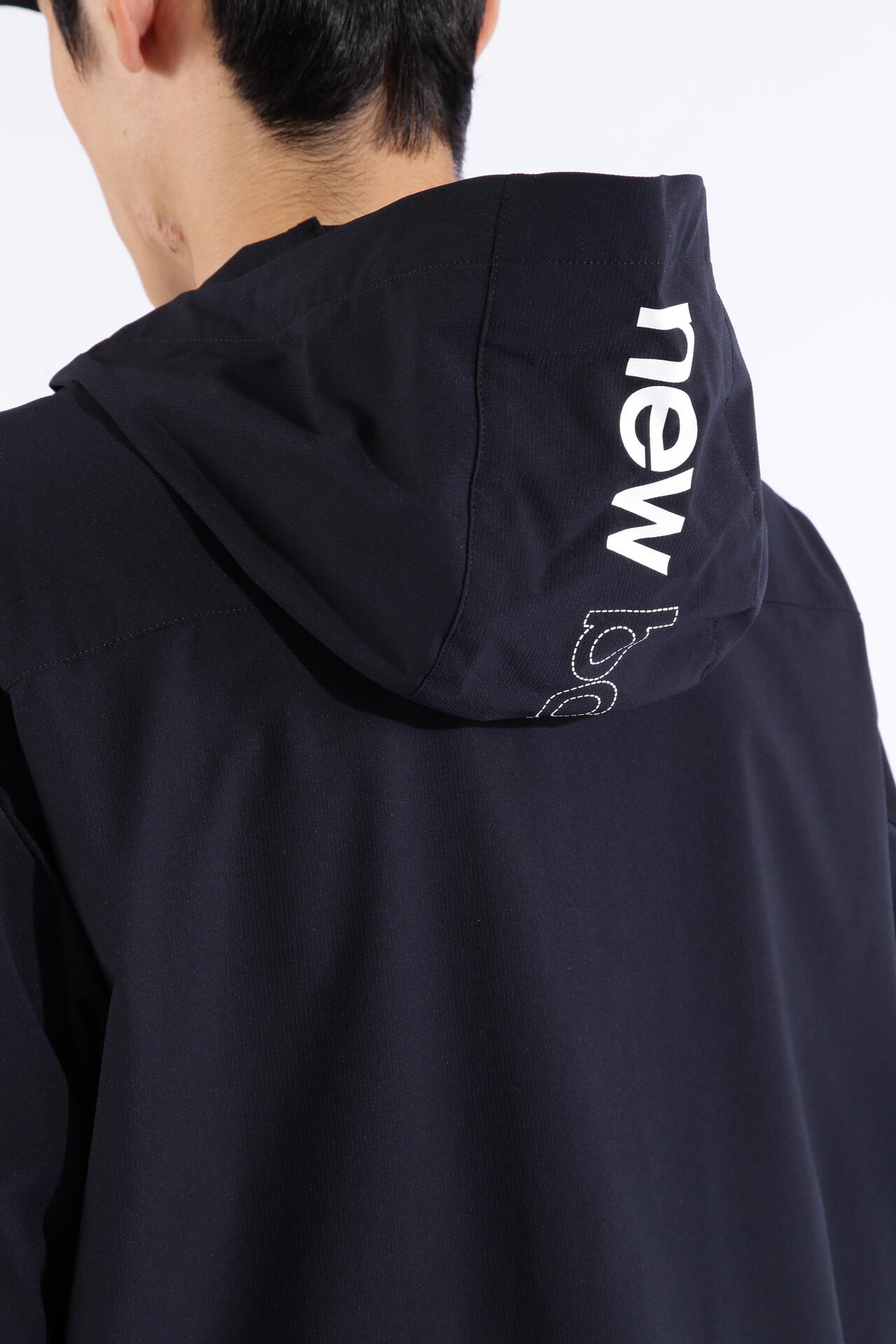 ストレッチ 撥水 ハーフジップ プルオーバー フーディー (MENS SPORT)
