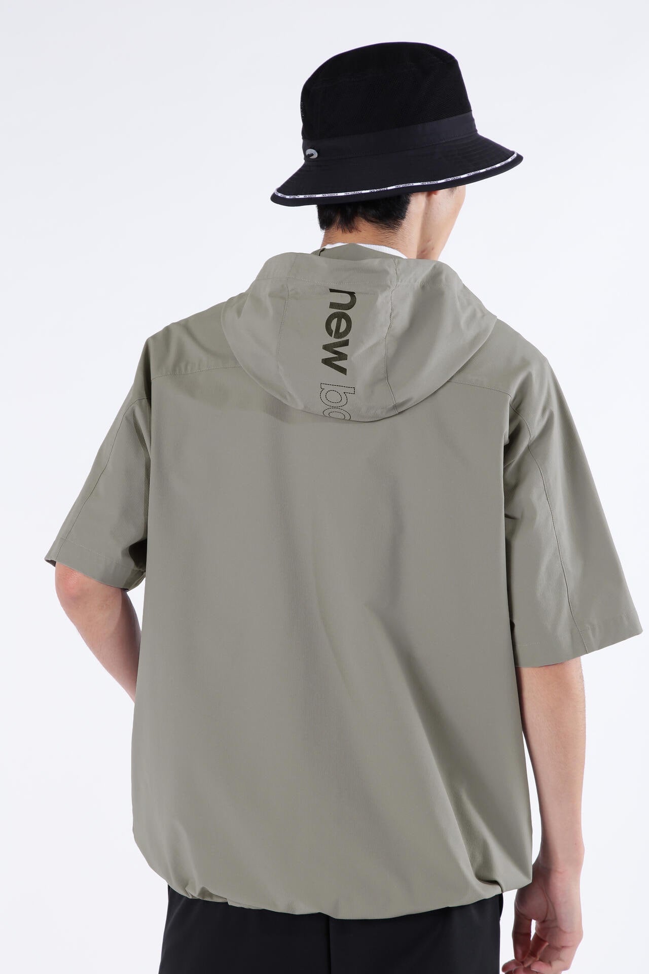 ストレッチ 撥水 ハーフジップ プルオーバー フーディー (MENS SPORT)