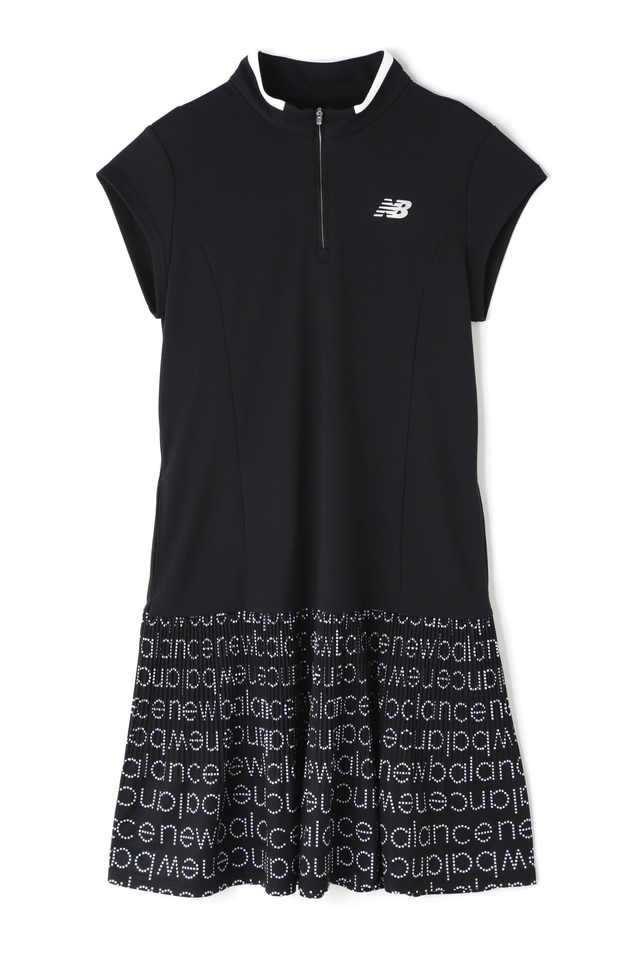 ピクセルロゴ 半袖 ハーフジップ ワンピース (WOMENS SPORT)
