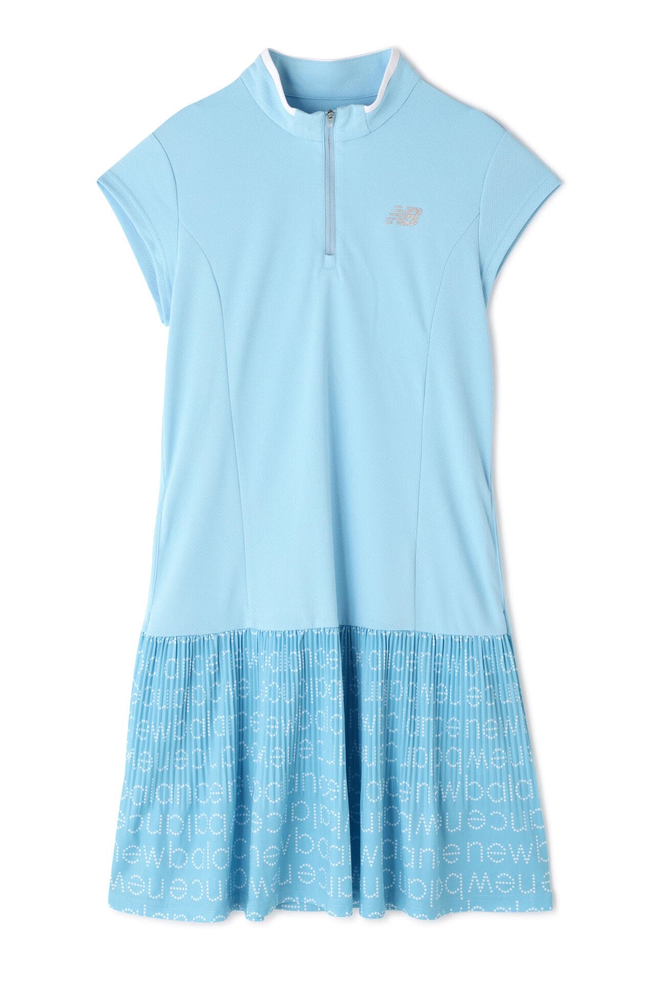 ピクセルロゴ 半袖 ハーフジップ ワンピース (WOMENS SPORT)