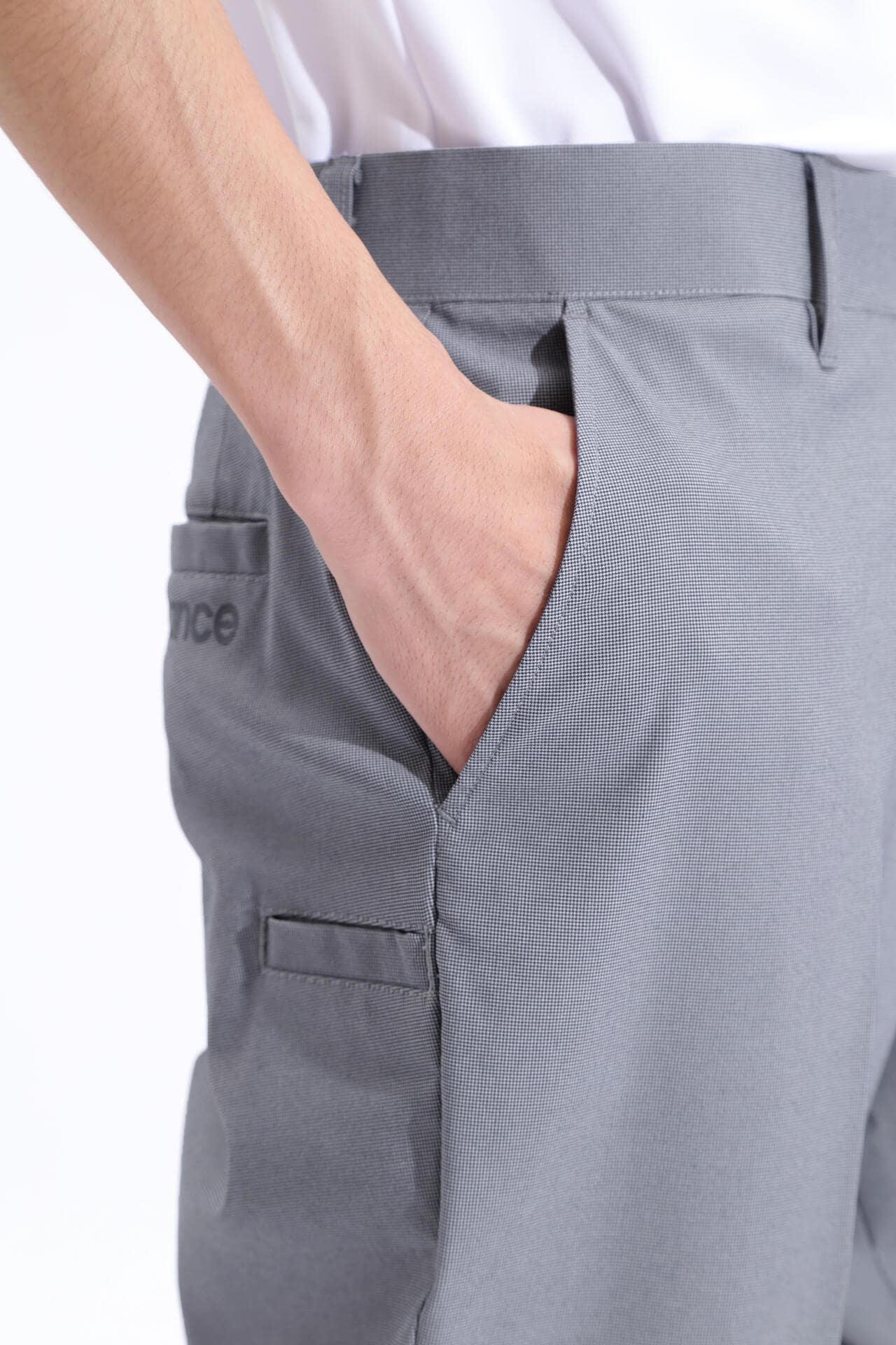 千鳥格子柄 ワイド テーパード クロップドパンツ (MENS SPORT)