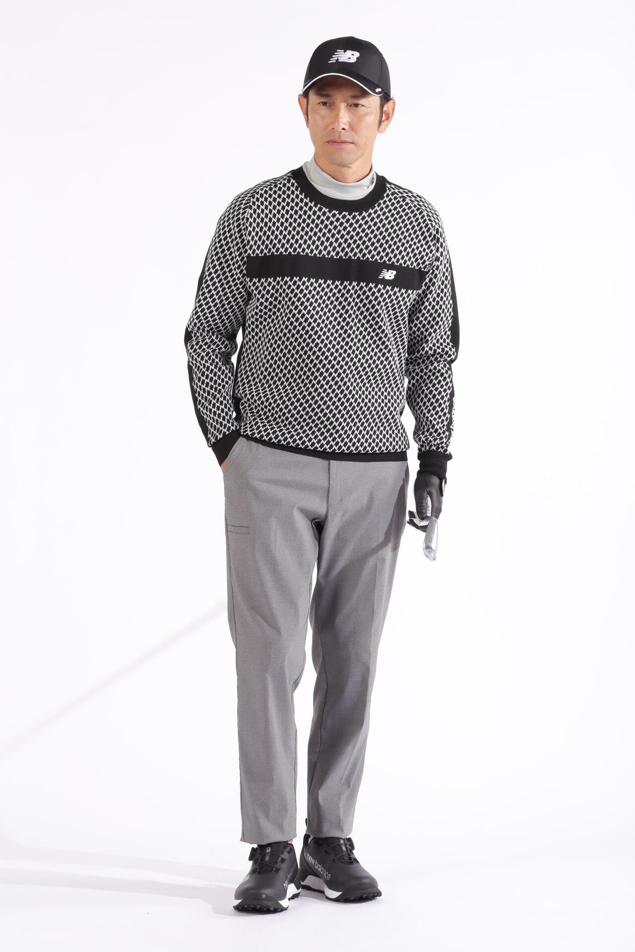 ストレッチピンヘッド ワイド テーパード ロングパンツ (MENS WORLD)