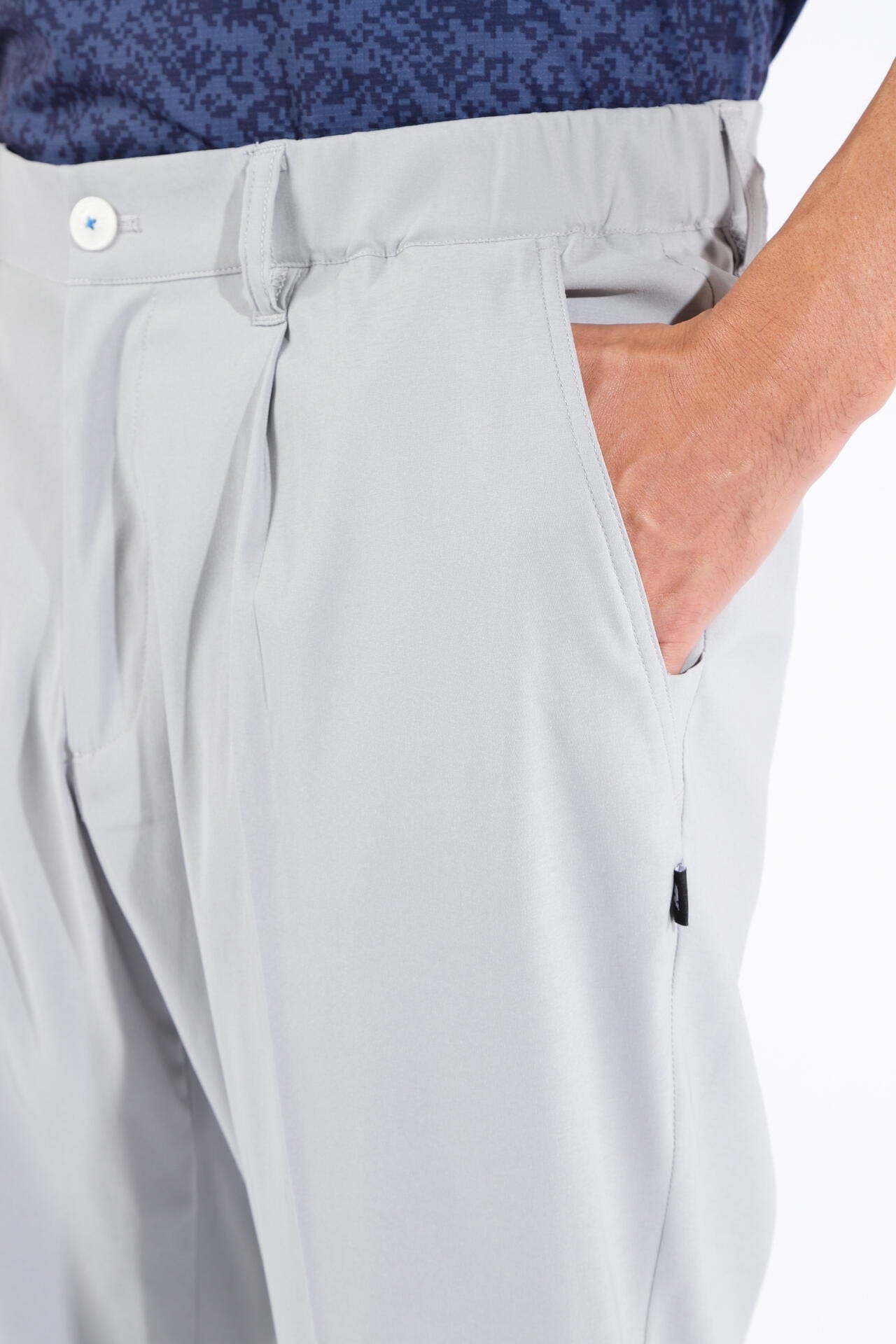 ストレッチ ワンタック ワイド ロングパンツ (MENS WORLD)