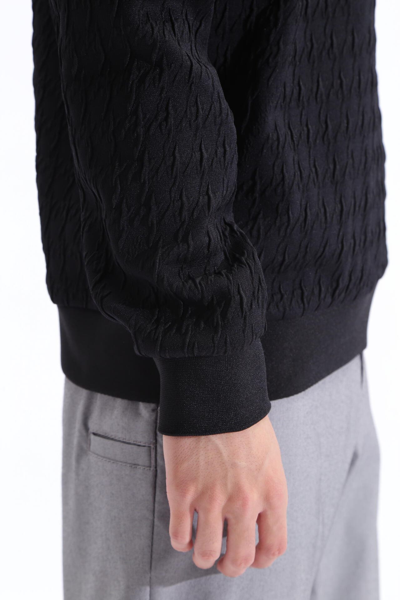 千鳥格子 スウェット ハーフジップ プルオーバー (MENS SPORT)