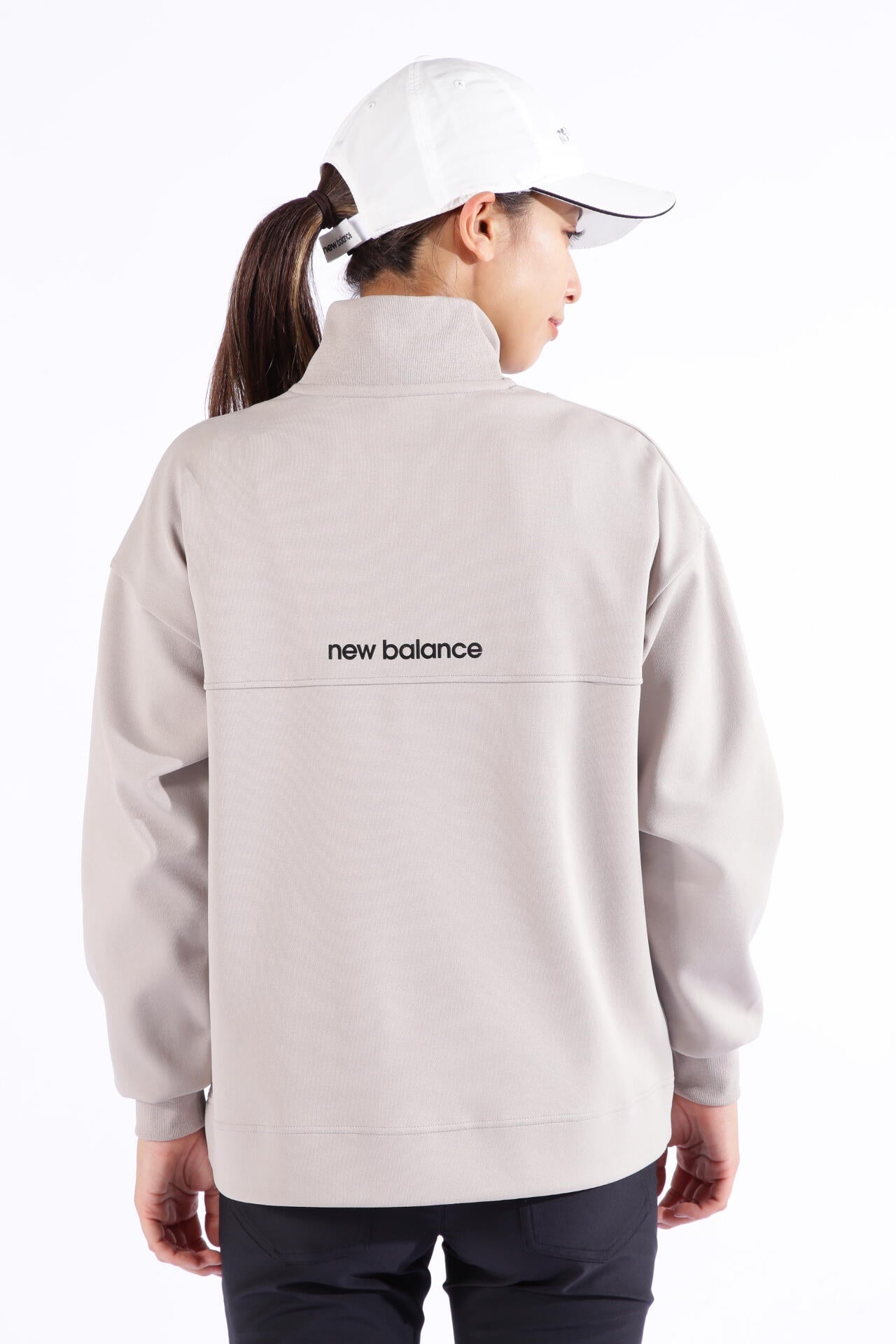 New balance Golf ストレッチ ダンボールニット素材 セットアップ 軽量ダンボールニット スウェット ハーフジップ プルオーバー (WOMENS