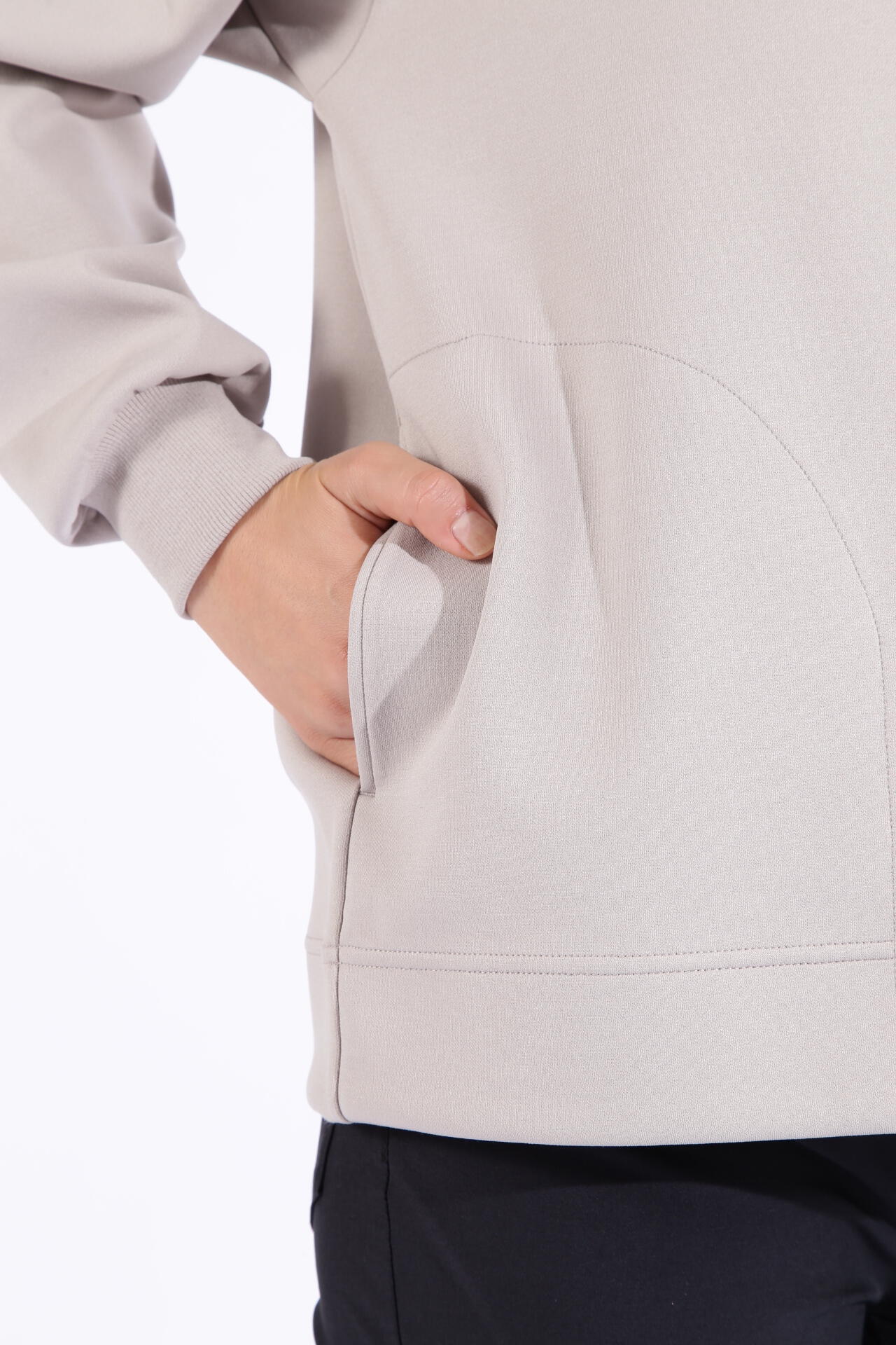 軽量ダンボールニット スウェット ハーフジップ プルオーバー (WOMENS