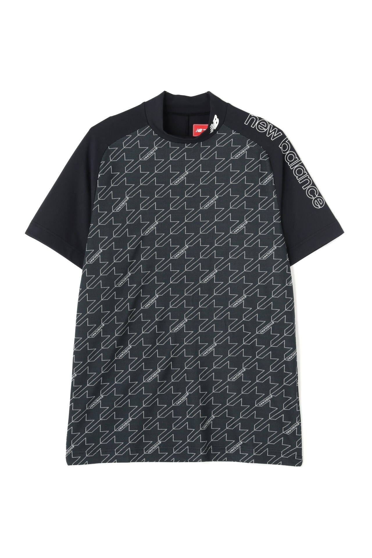 ドット千鳥格子 半袖 モックネック プルオーバー (MENS SPORT) | new