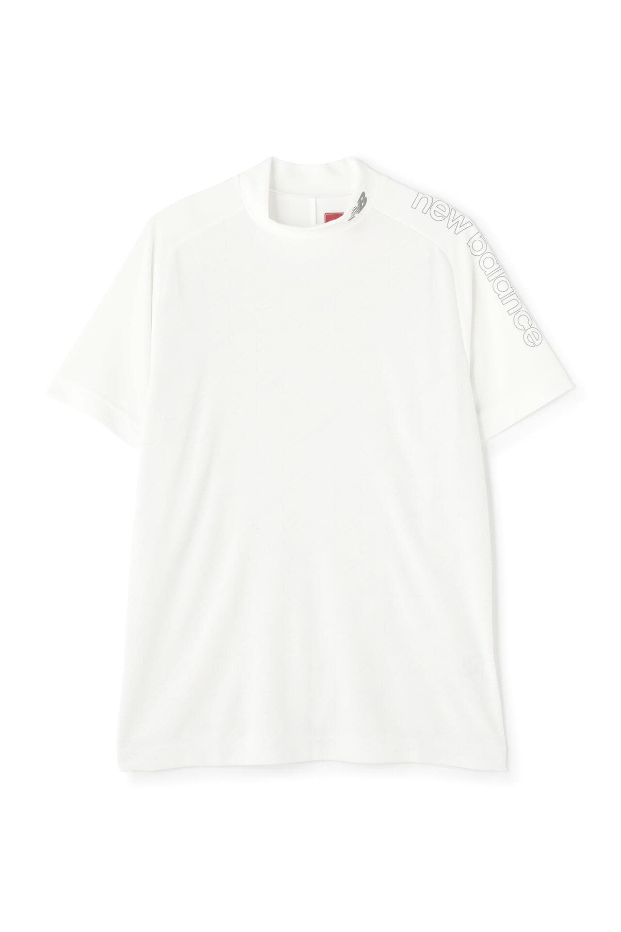 ドット千鳥格子 半袖 モックネック プルオーバー (MENS SPORT)