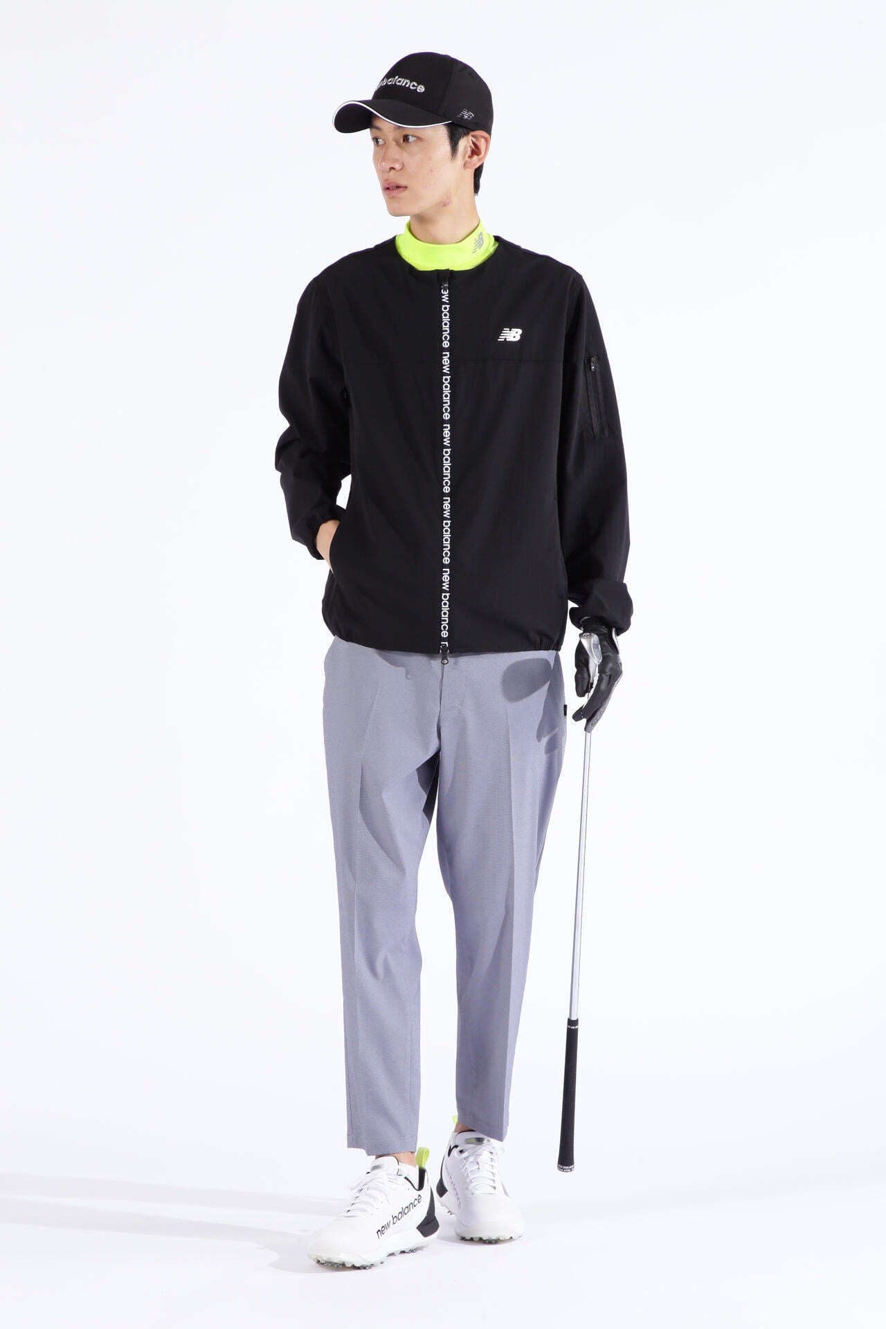 ドット千鳥格子 半袖 モックネック プルオーバー (MENS SPORT) | new