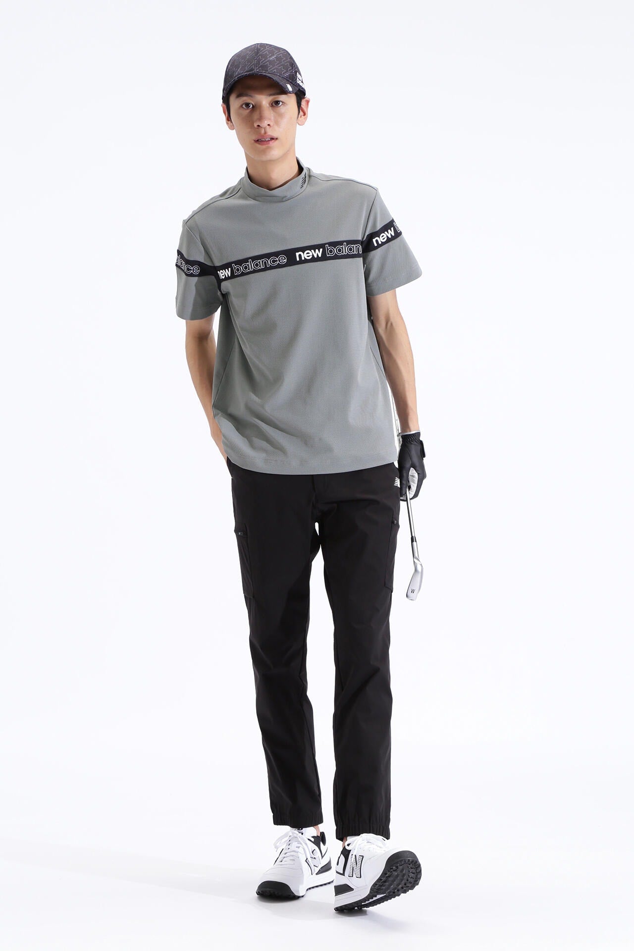 ポップコーンピケ 半袖 モックネック プルオーバー (MENS SPORT)