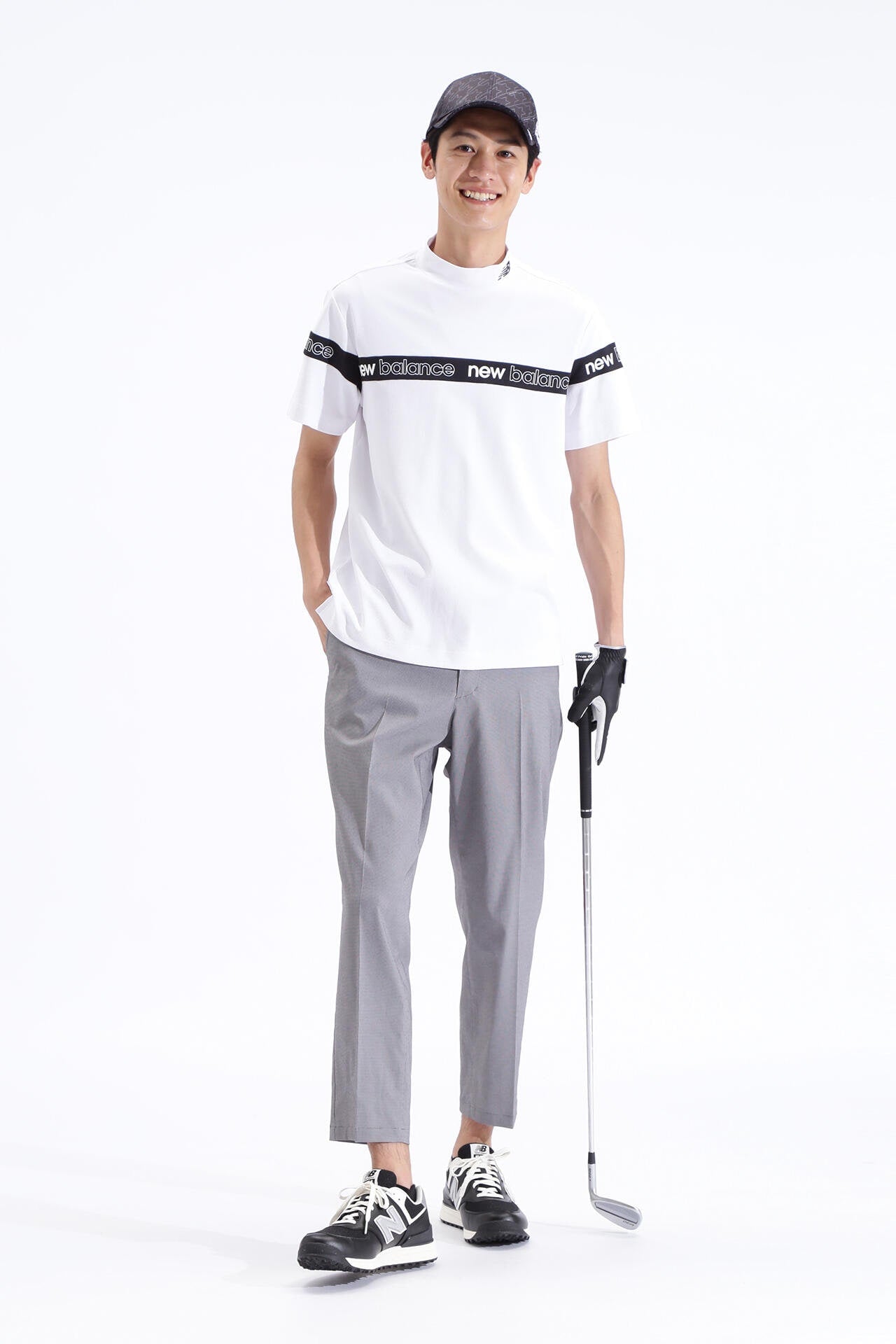 ポップコーンピケ 半袖 モックネック プルオーバー (MENS SPORT)
