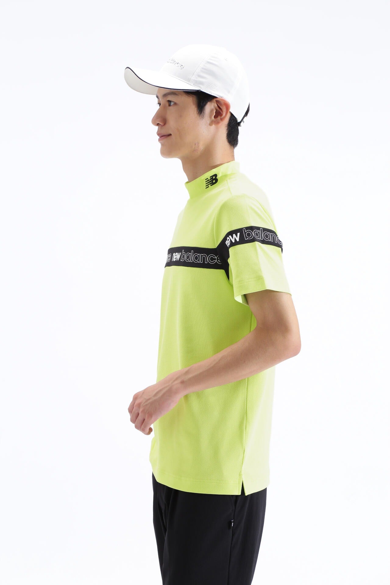 ポップコーンピケ 半袖 モックネック プルオーバー (MENS SPORT)
