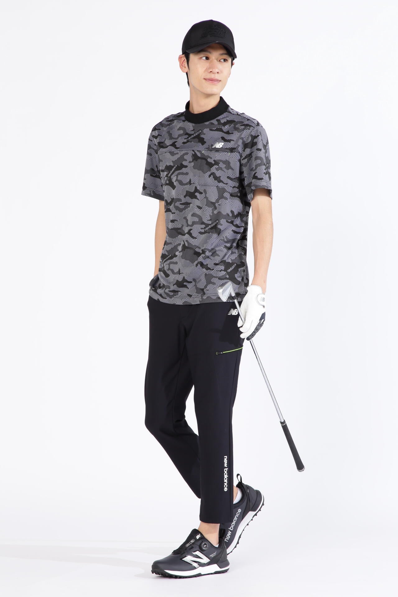 ドライビングレインカモ柄 半袖 モックネック プルオーバー (MENS SPORT)
