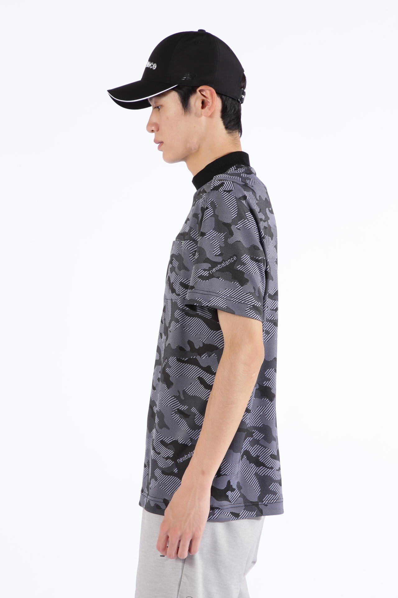 ドライビングレインカモ柄 半袖 モックネック プルオーバー (MENS SPORT)