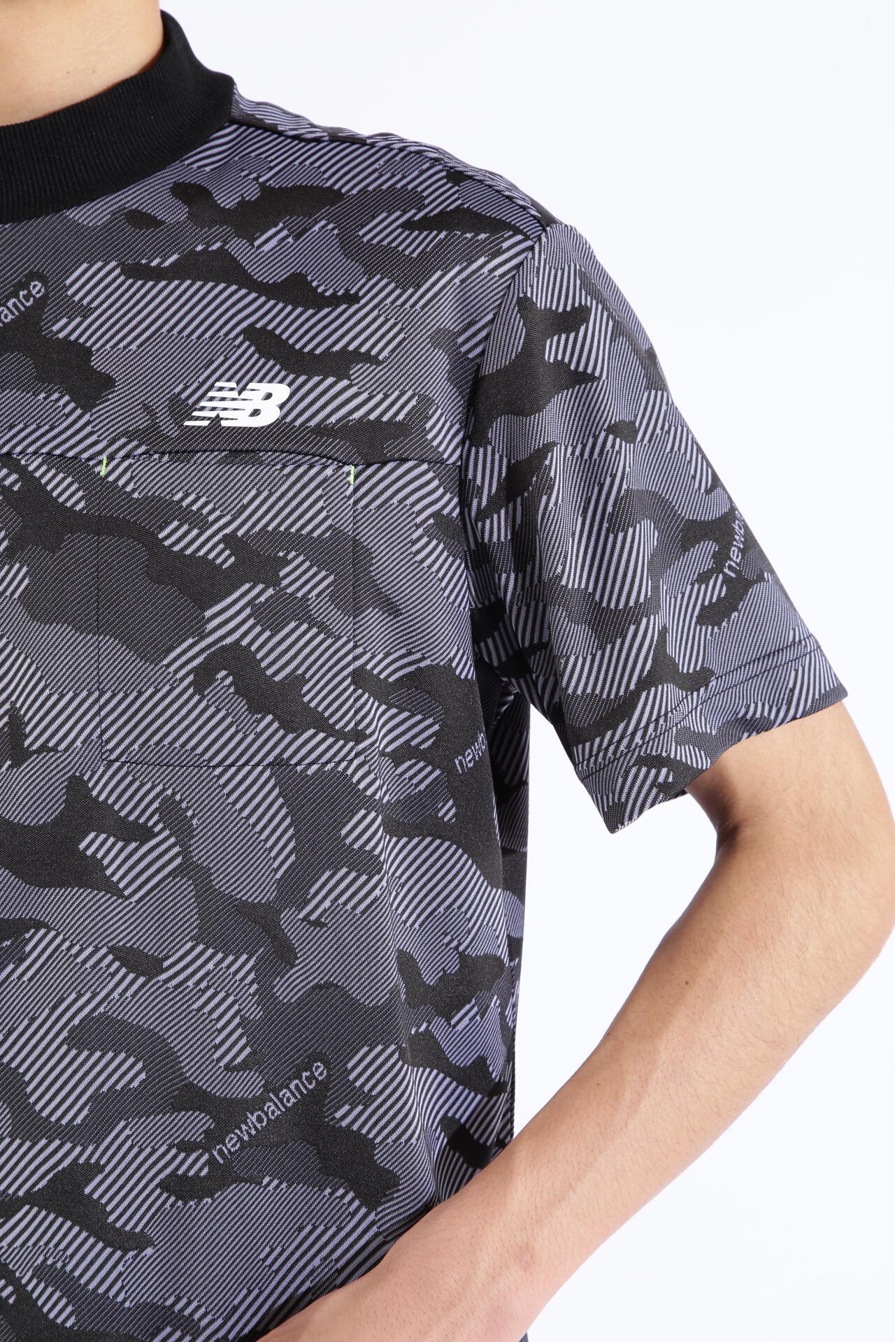 ドライビングレインカモ柄 半袖 モックネック プルオーバー (MENS SPORT)