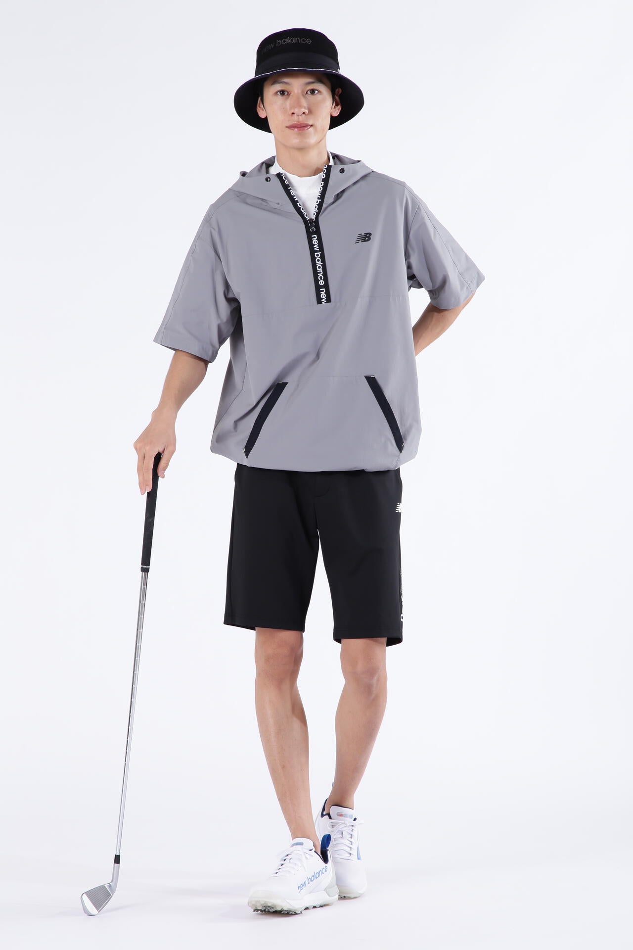ドライビングレインカモ柄 半袖 モックネック プルオーバー (MENS SPORT)