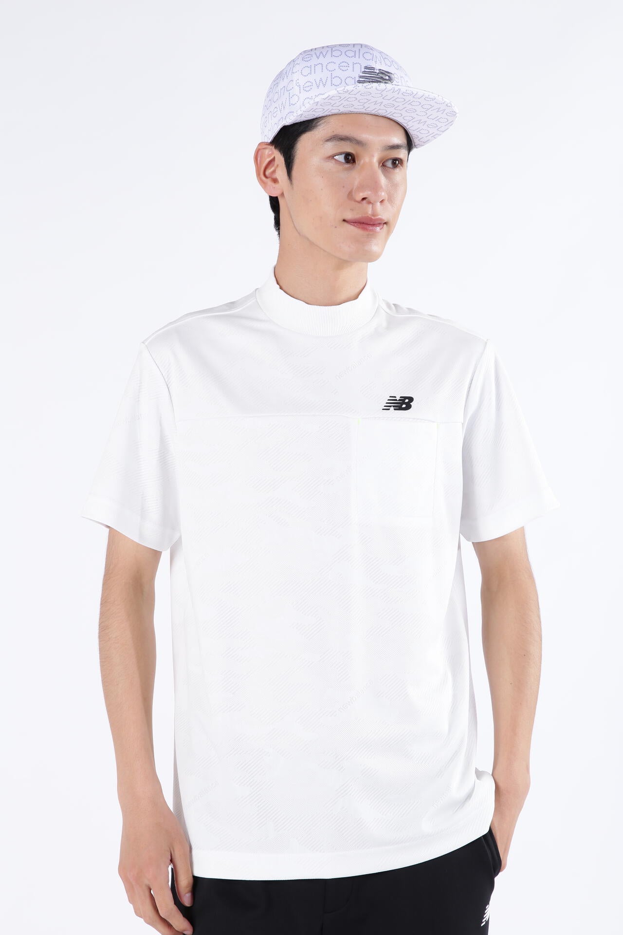 ドライビングレインカモ柄 半袖 モックネック プルオーバー (MENS SPORT)