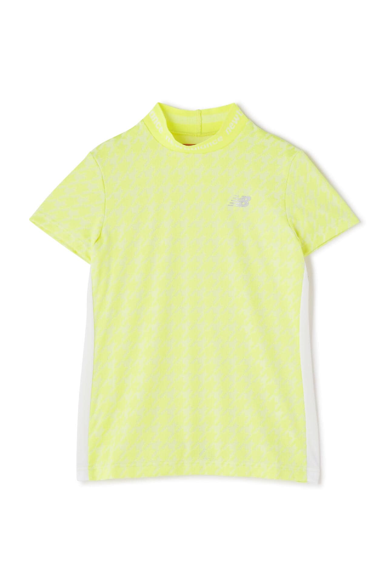 千鳥格子 半袖 モックネック プルオーバー (WOMENS SPORT)