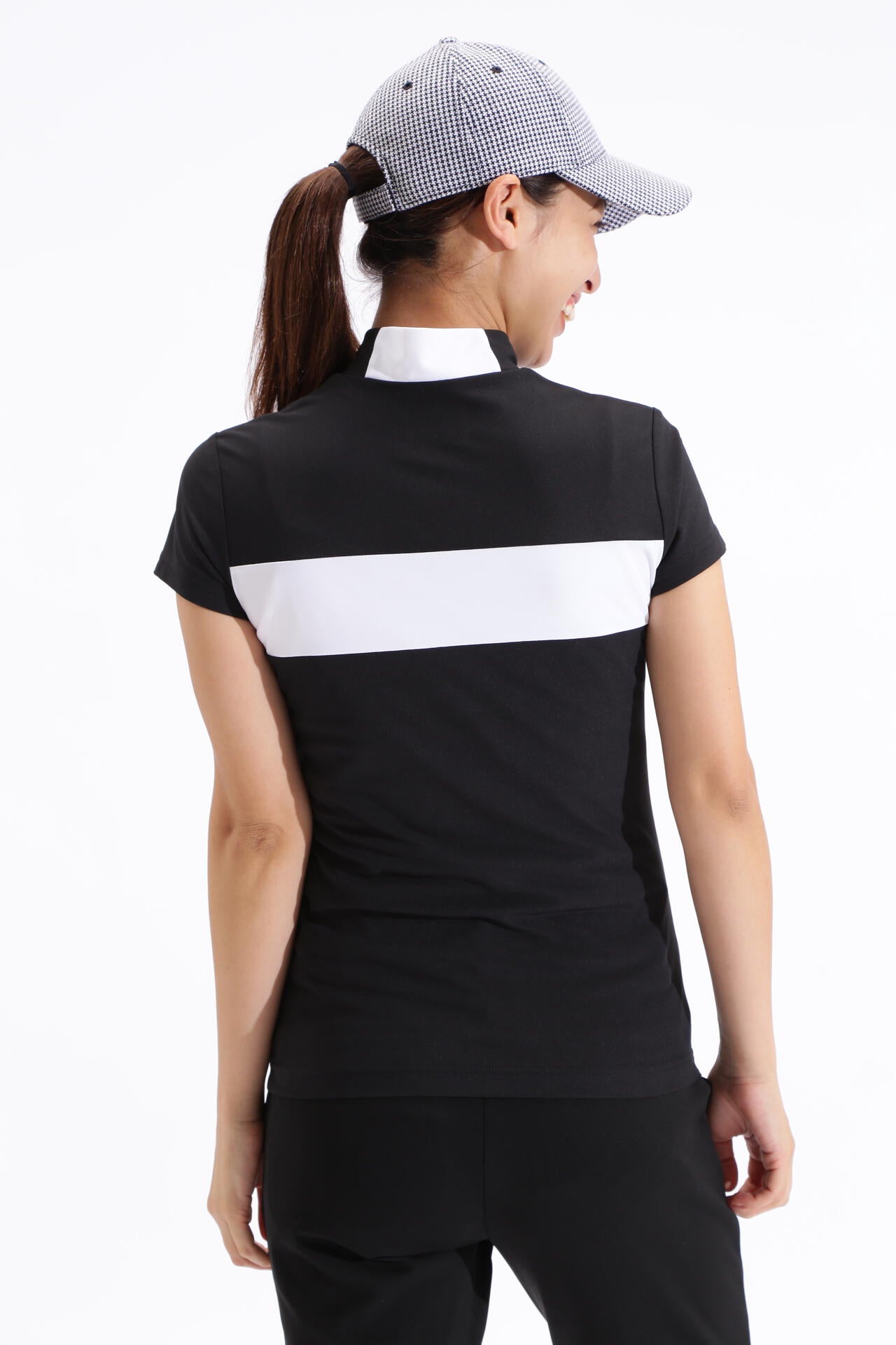 UPF50＋ 接触冷感 半袖 モックネック プルオーバー (WOMENS SPORT)