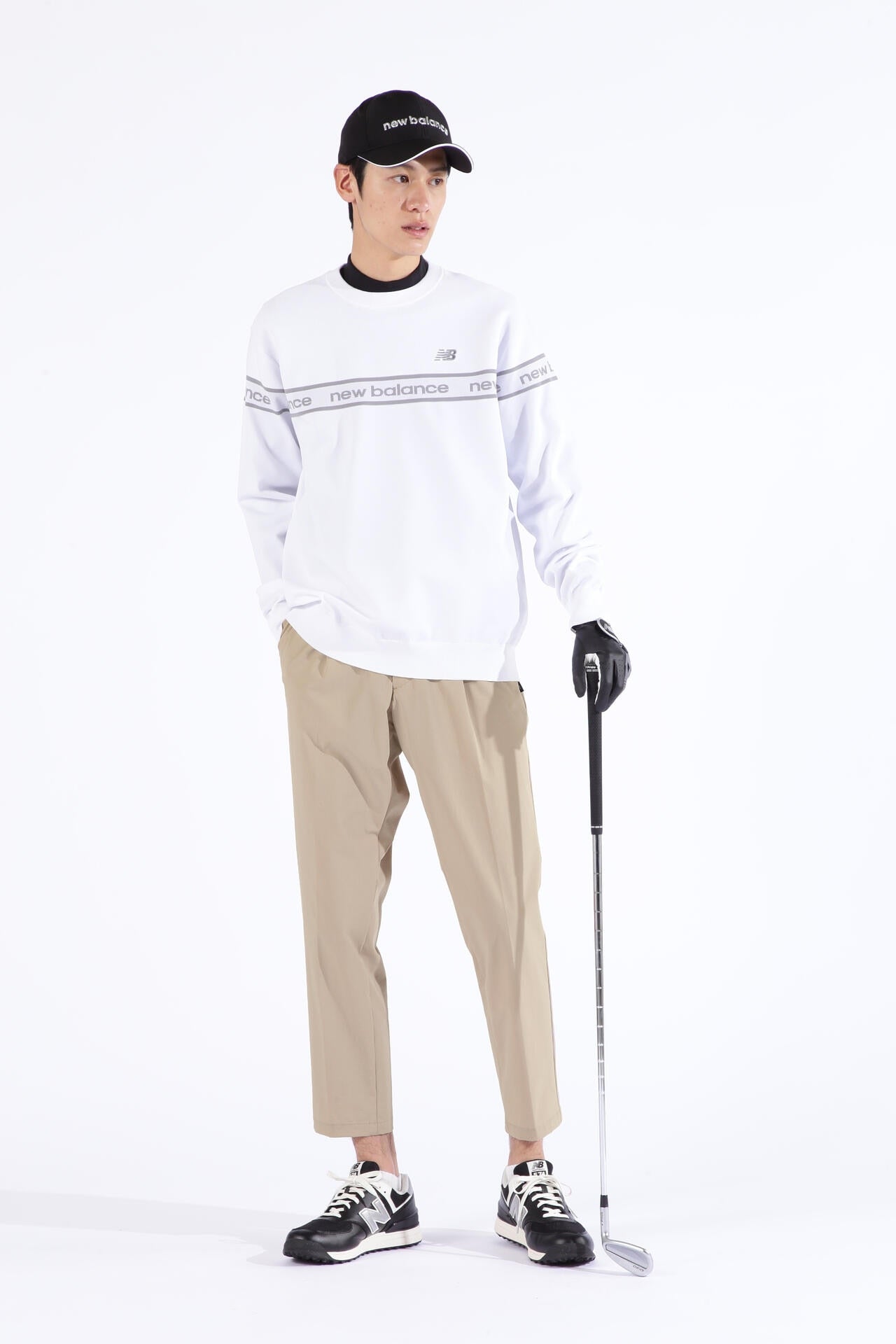 【ブラック】接触冷感 長袖 モックネック プルオーバー (MENS SPORT) 接触冷感 長袖 モックネック プルオーバー (MENS SPORT) | new balance