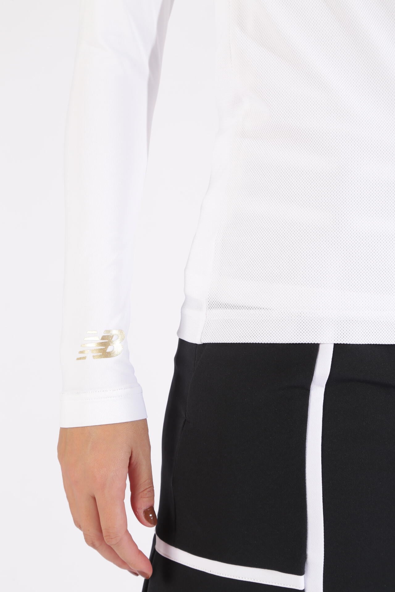 メッシュ×ベア天竺 Uネック メッシュ インナー プルオーバー (WOMENS WORLD)
