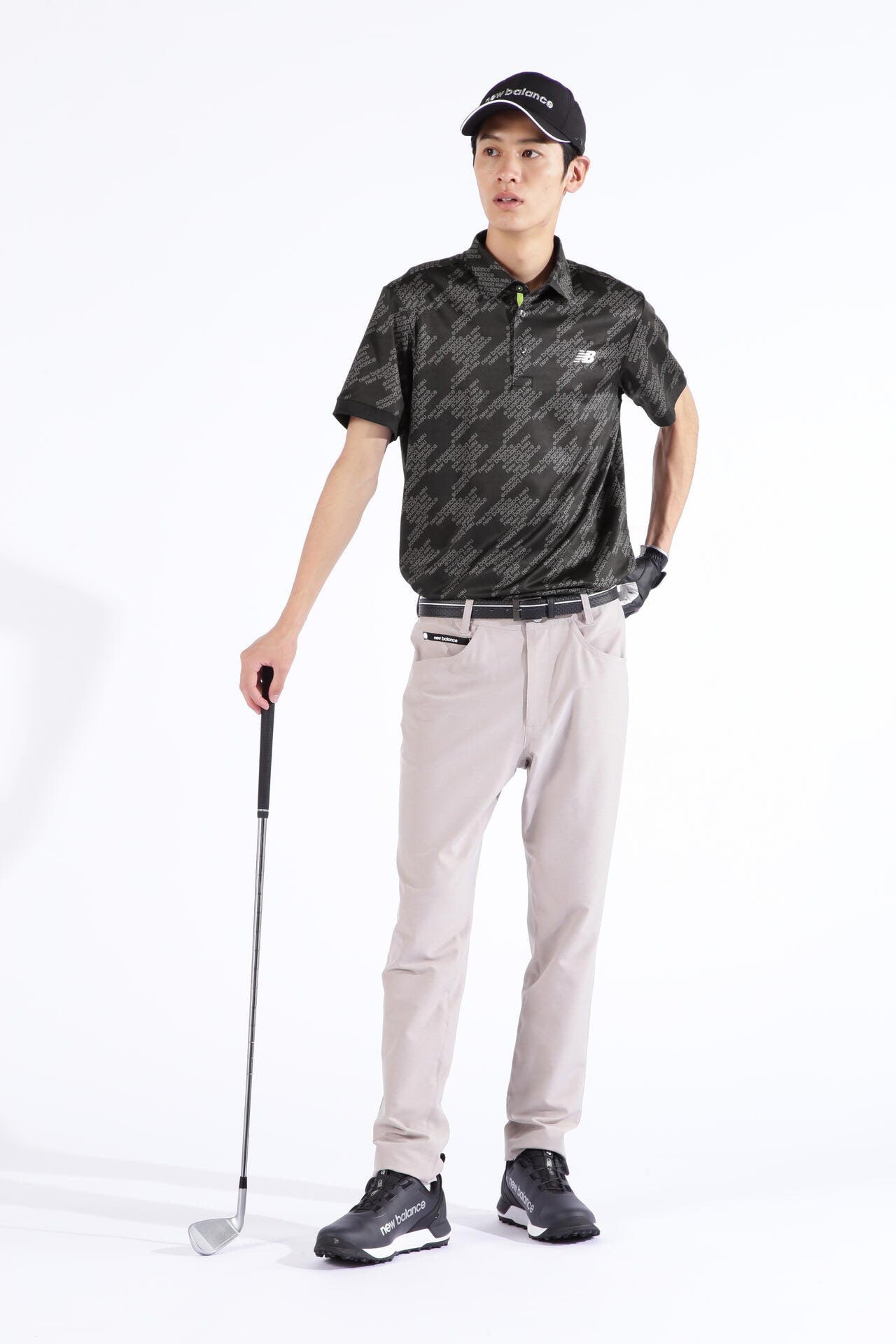 ロゴ×千鳥格子 半袖 カラーシャツ (MENS SPORT) | new balance golf