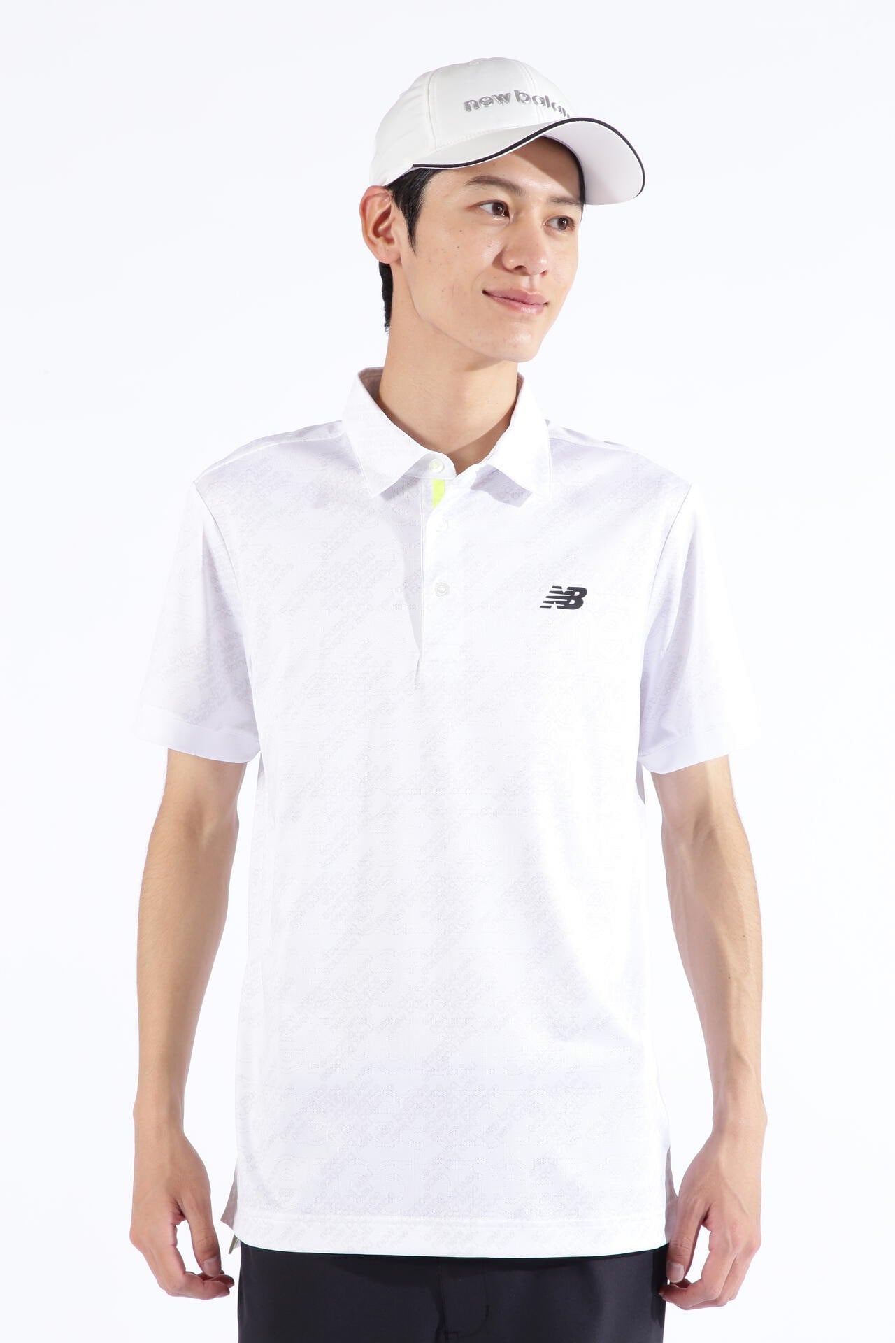 ロゴ×千鳥格子 半袖 カラーシャツ (MENS SPORT) | new balance golf