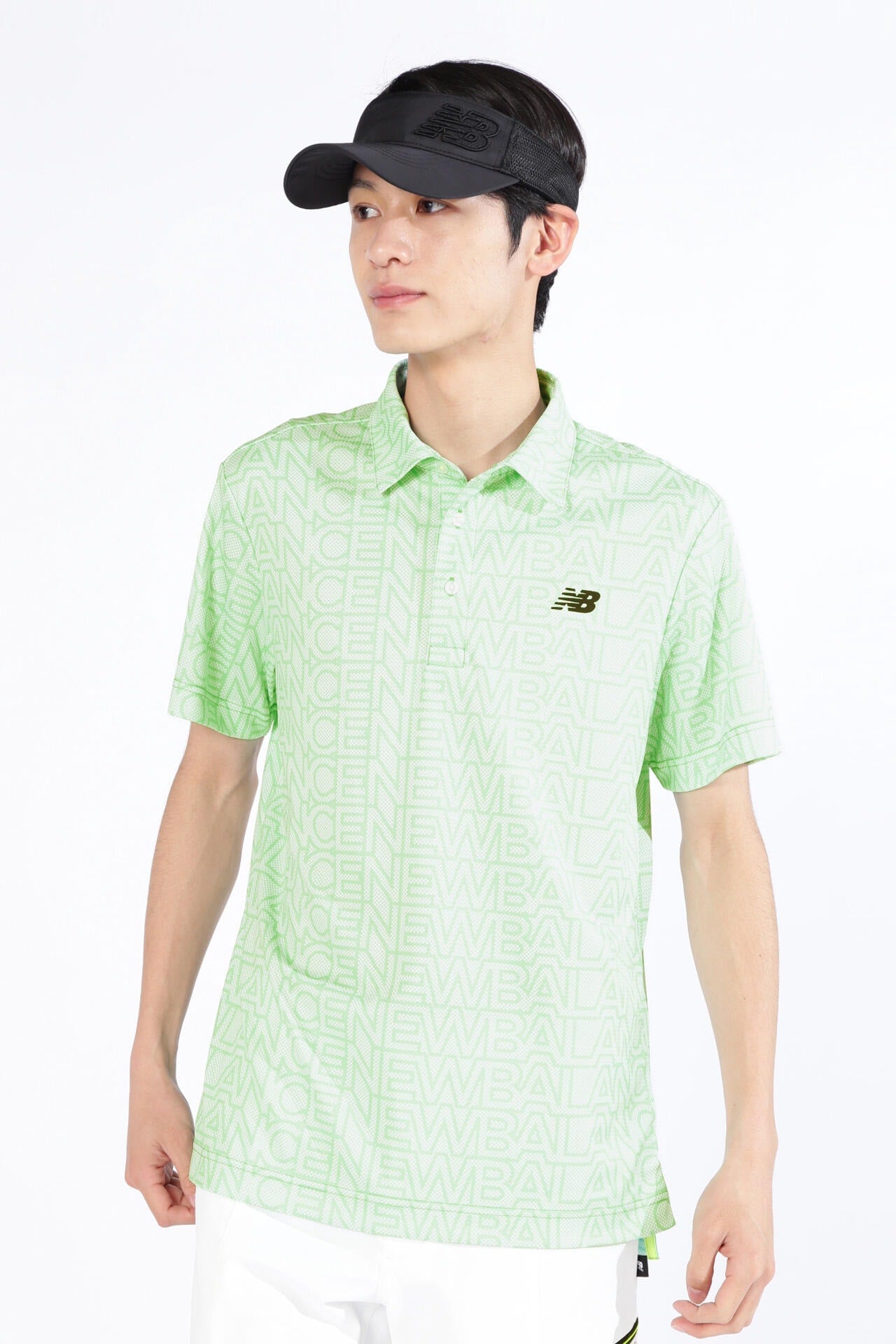 チェッカー×ロゴ 半袖 カラーシャツ (MENS SPORT)