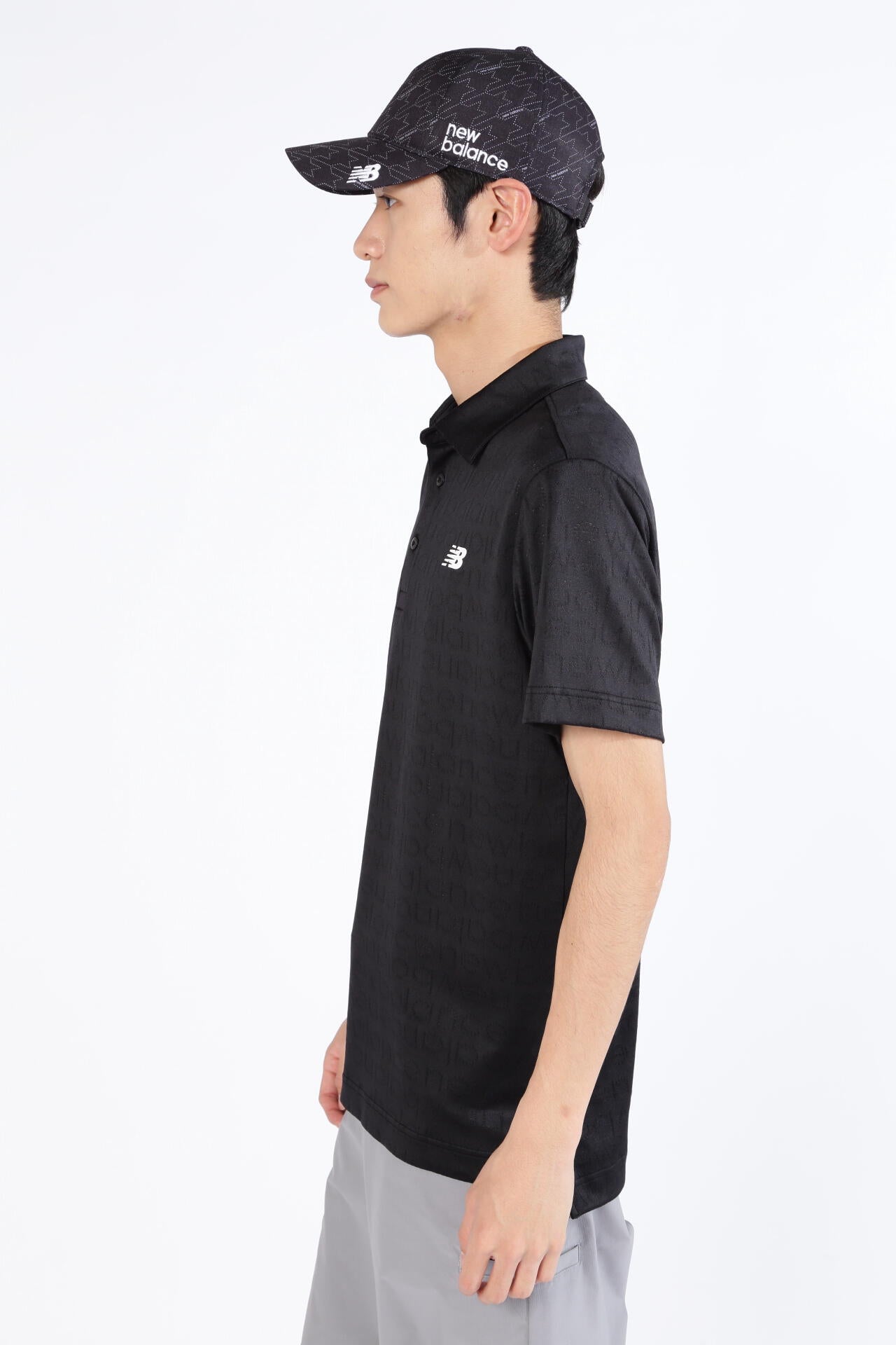 ピクセルロゴ柄 半袖 カラーシャツ (MENS SPORT)