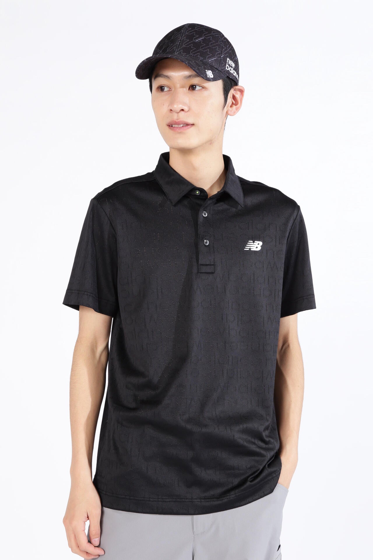 ピクセルロゴ柄 半袖 カラーシャツ (MENS SPORT)