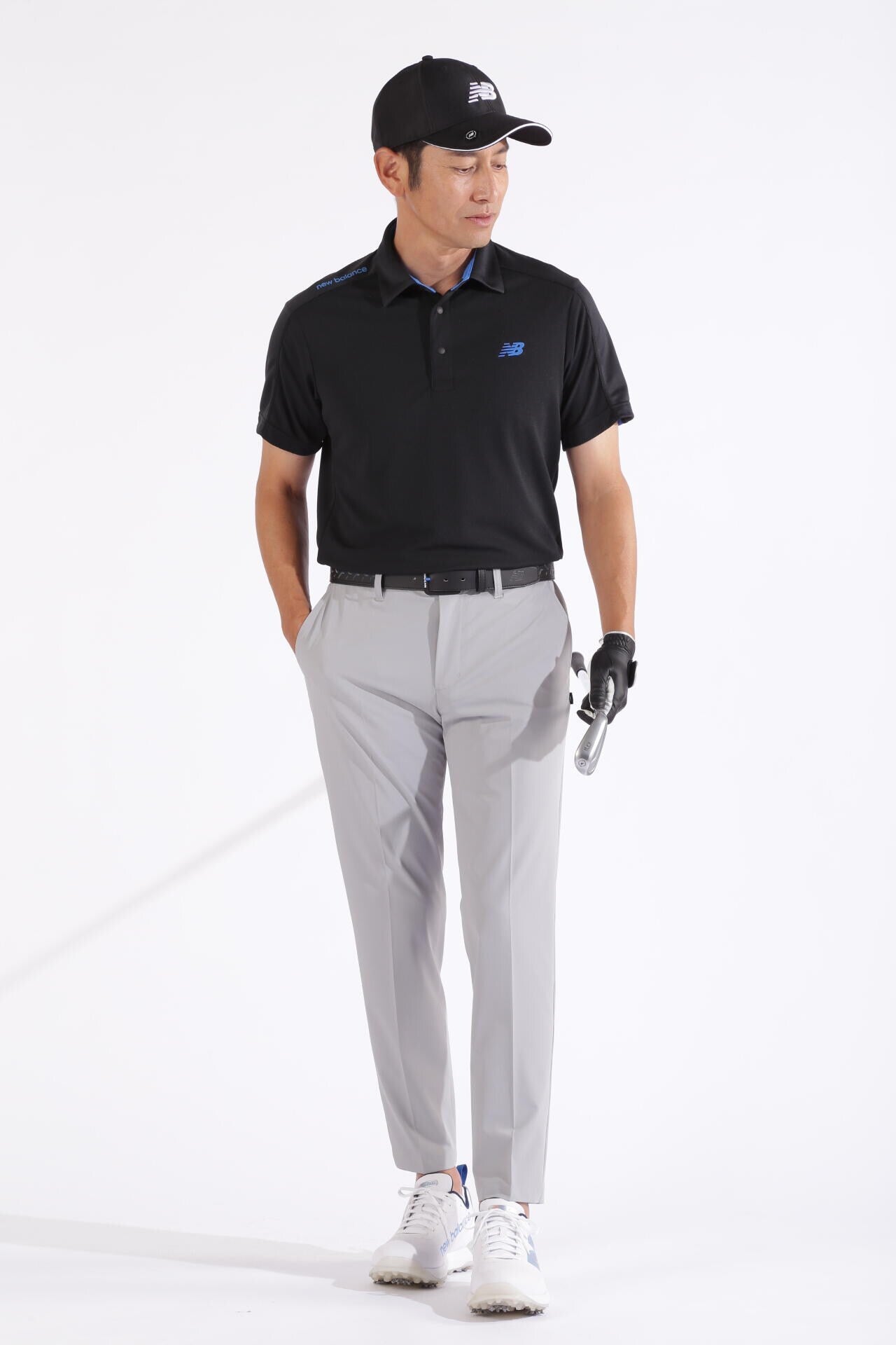 ワッフル×チェック 半袖 カラーシャツ (MENS WORLD)